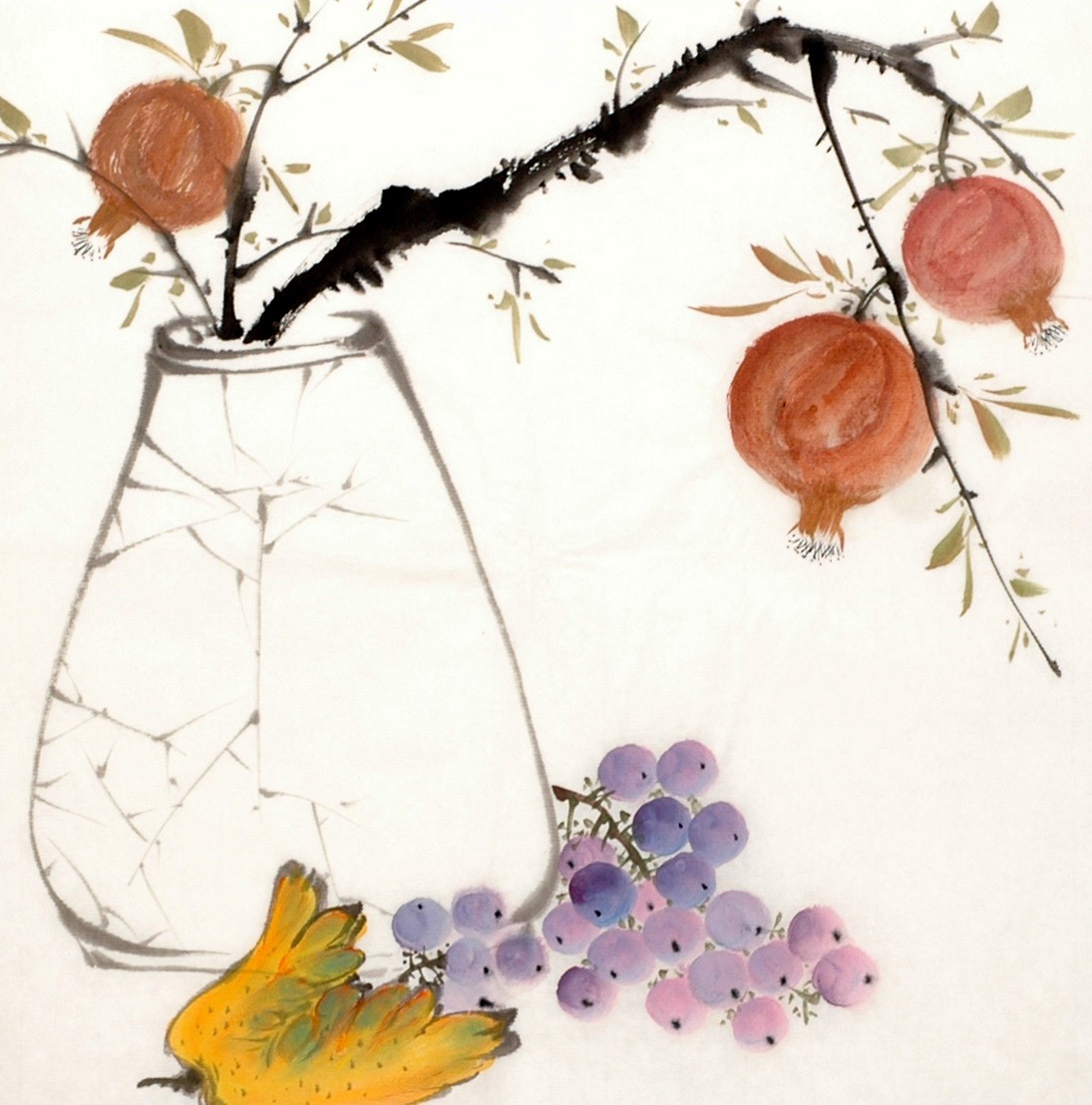 Chinese Flowers&Trees Painting - CNAG012654