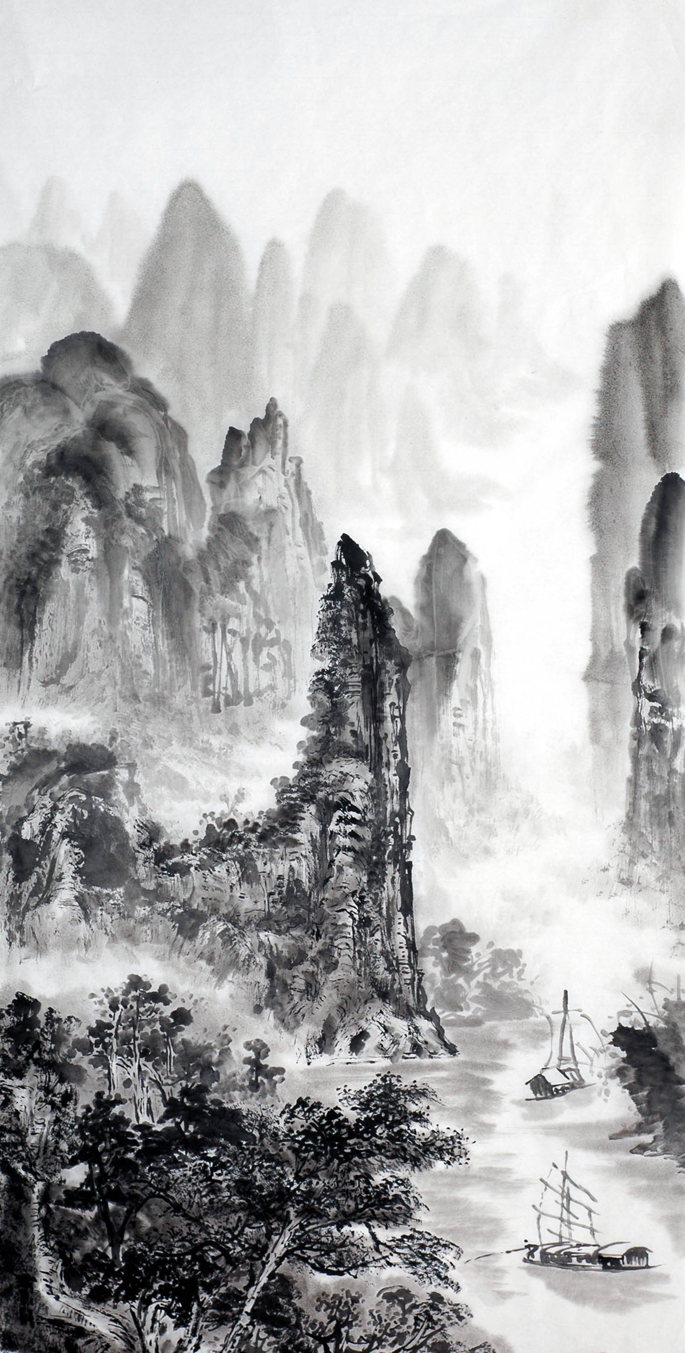 Chinese Landscape Painting - CNAG012756