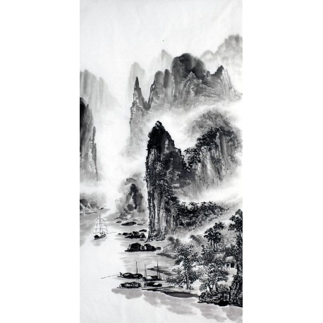 Chinese Landscape Painting - CNAG012761