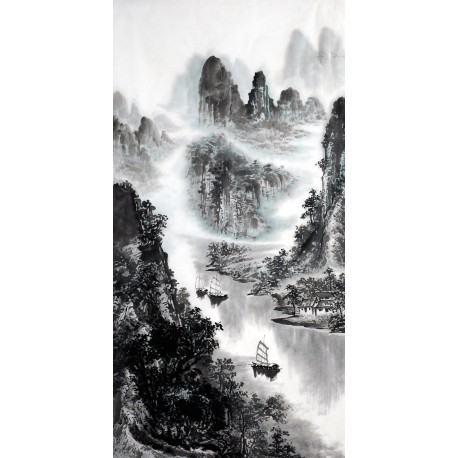 Chinese Landscape Painting - CNAG012764