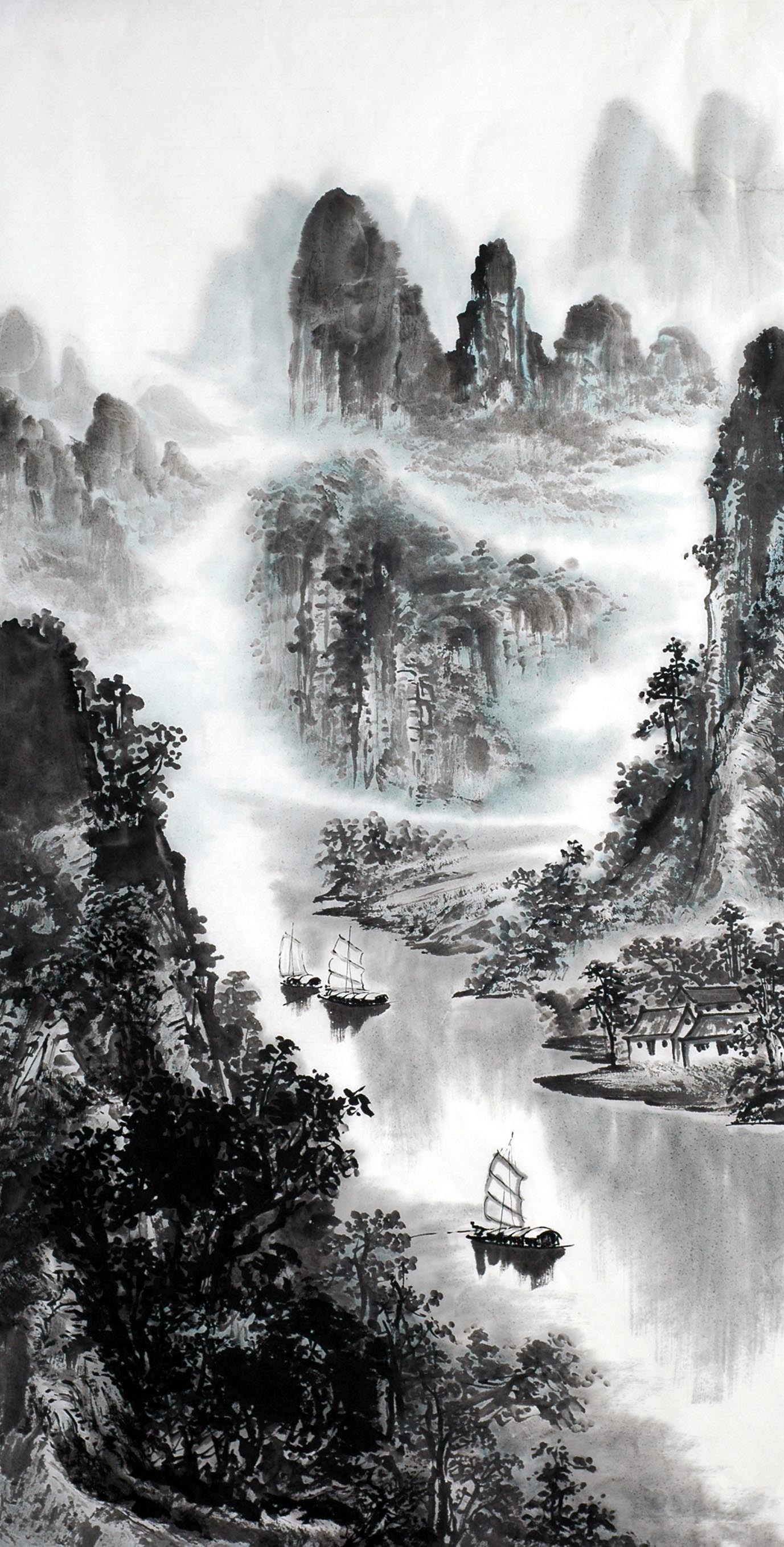 Chinese Landscape Painting - CNAG012764
