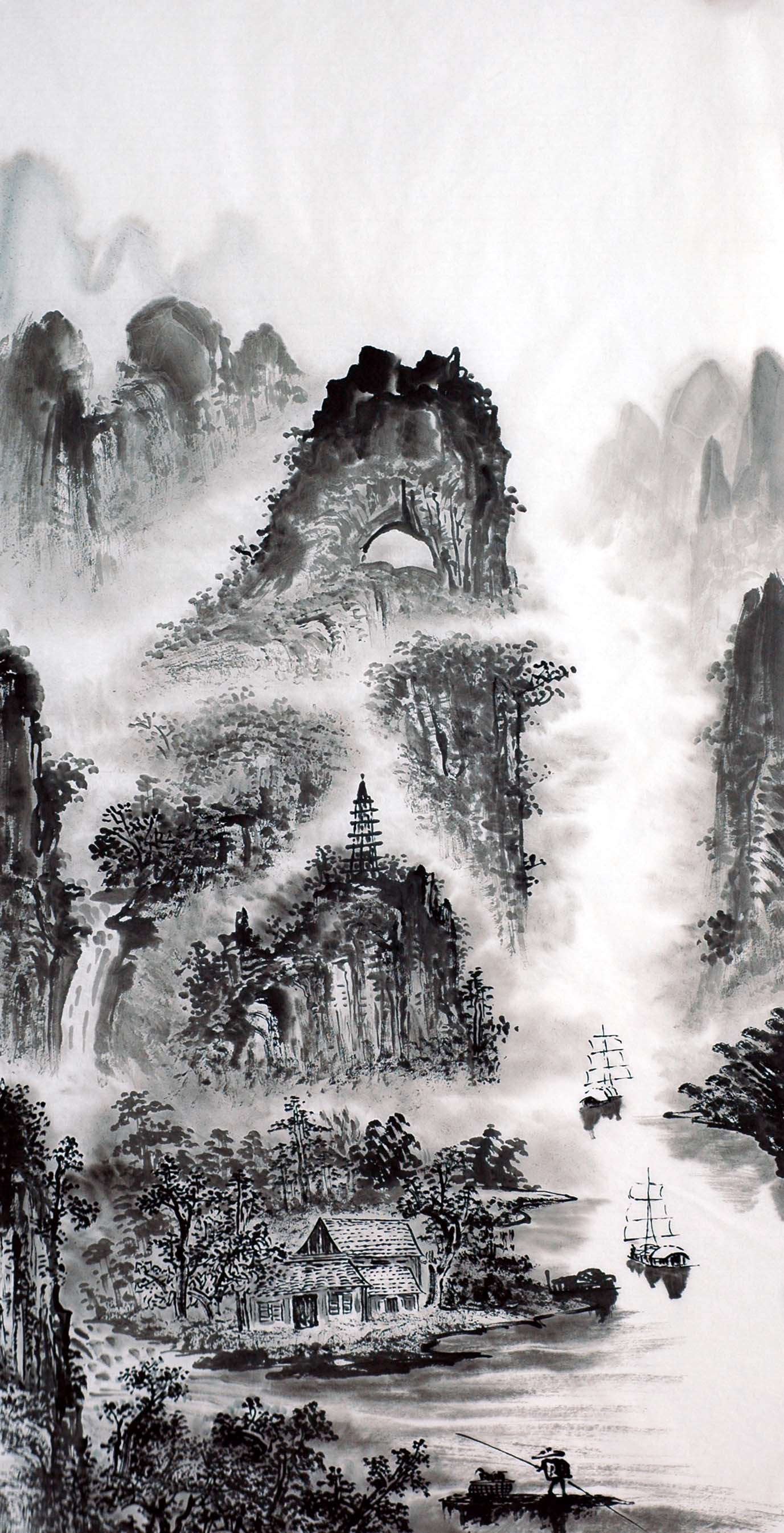 Chinese Landscape Painting - CNAG012767