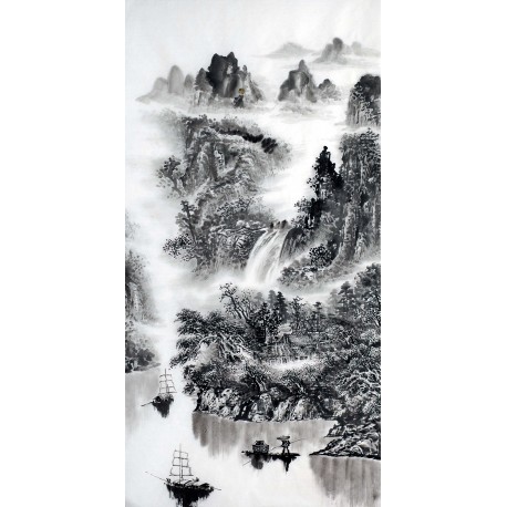 Chinese Landscape Painting - CNAG012779
