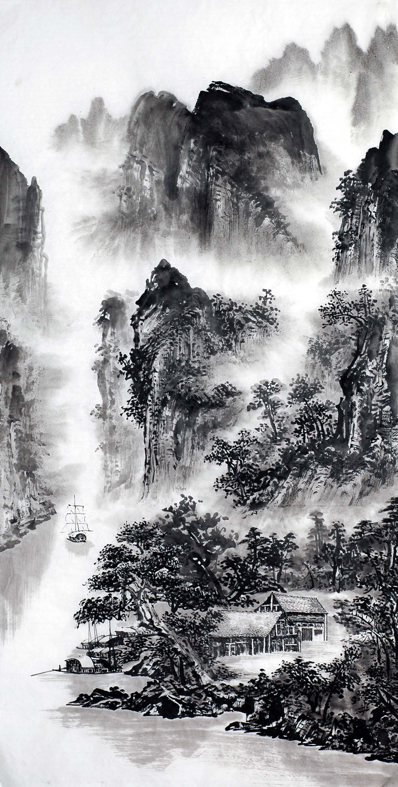 Chinese Landscape Painting - CNAG012782
