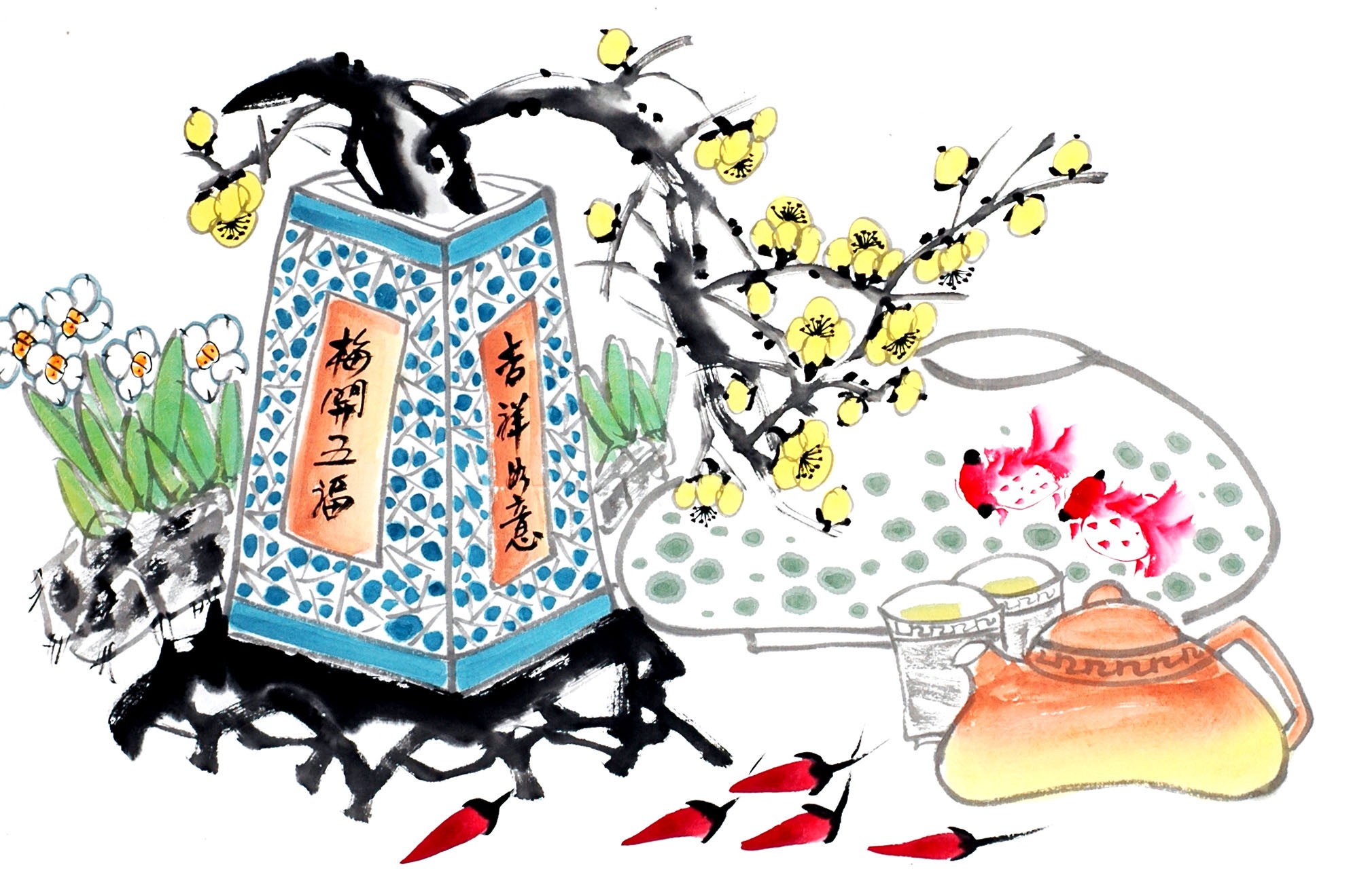 Chinese Flowers&Trees Painting - CNAG012785