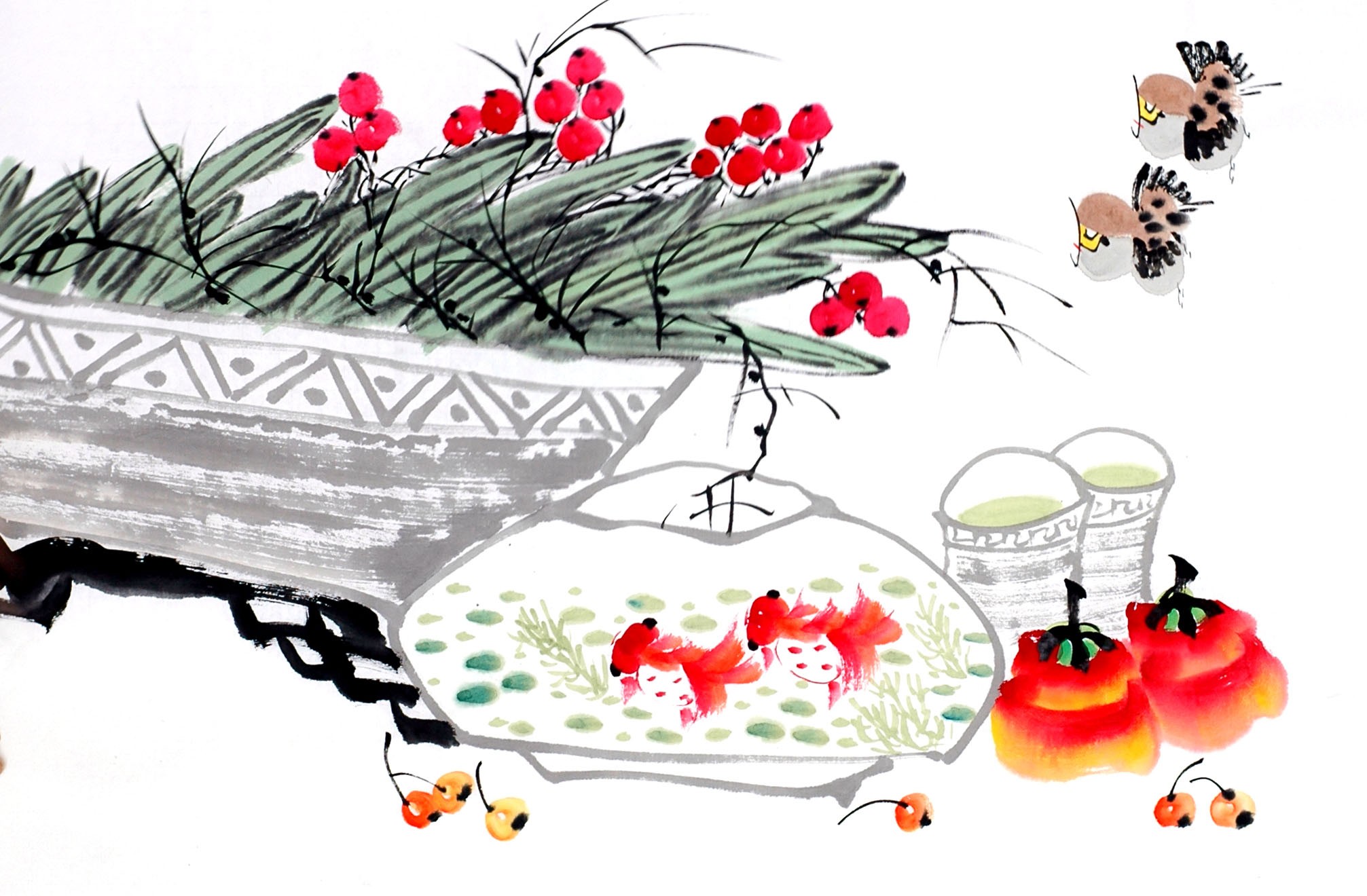 Chinese Flowers&Trees Painting - CNAG012787