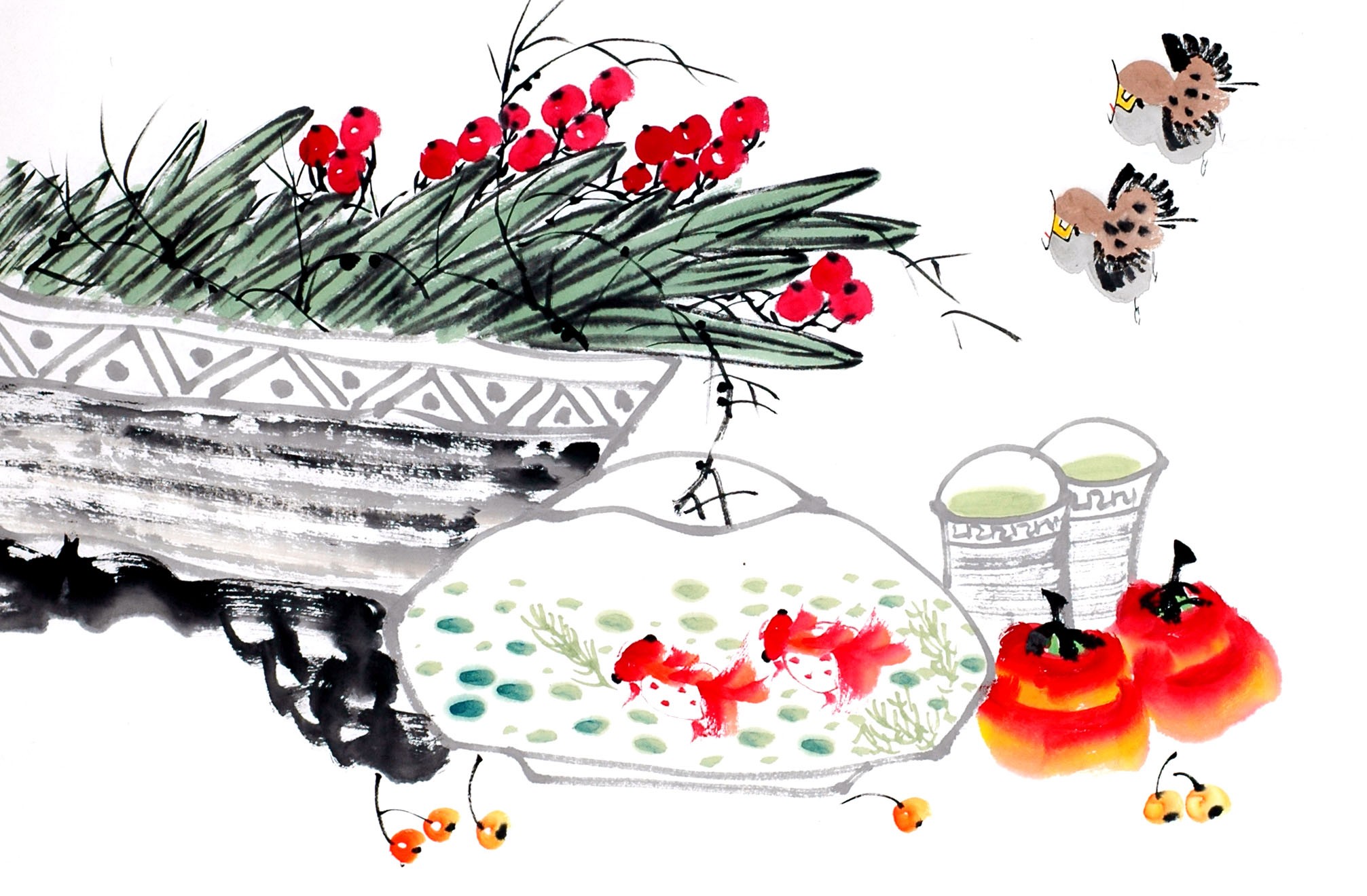 Chinese Flowers&Trees Painting - CNAG012788