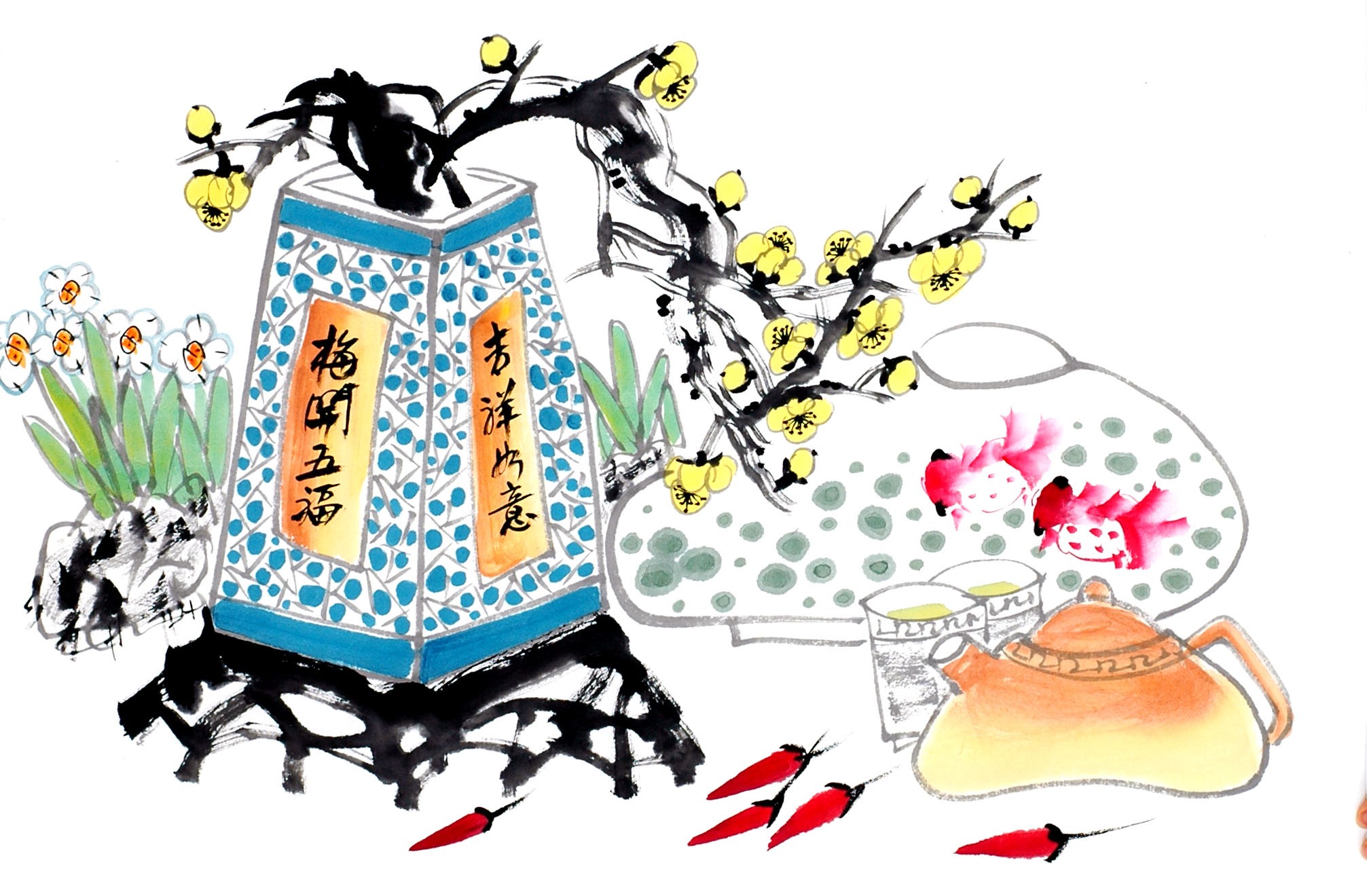 Chinese Flowers&Trees Painting - CNAG012791
