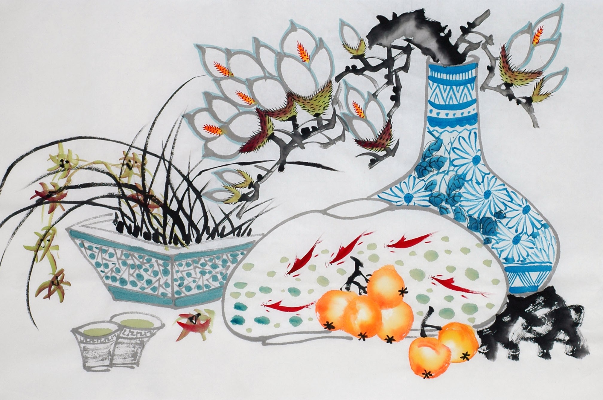 Chinese Flowers&Trees Painting - CNAG012793