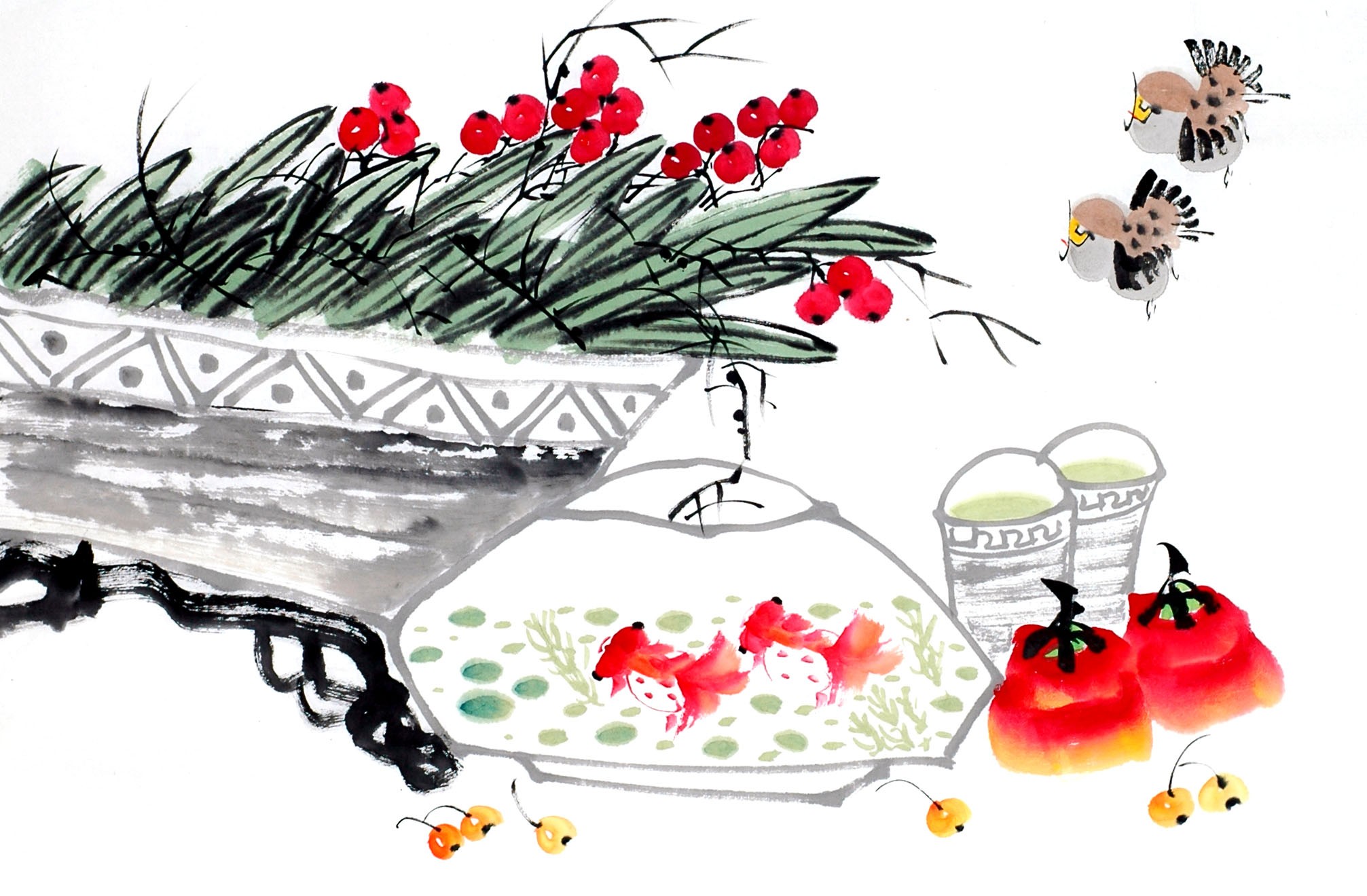Chinese Flowers&Trees Painting - CNAG012796