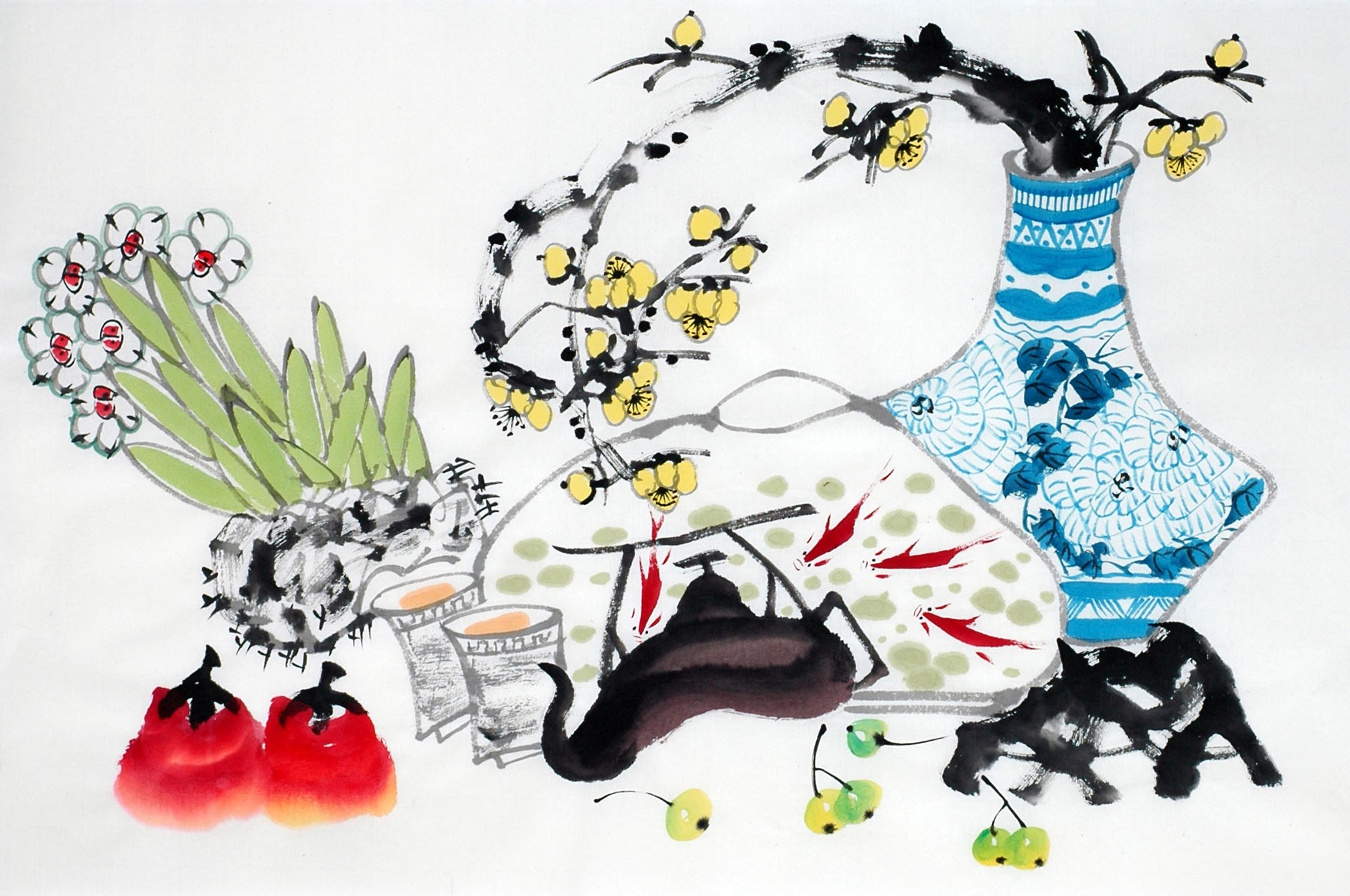 Chinese Flowers&Trees Painting - CNAG012800