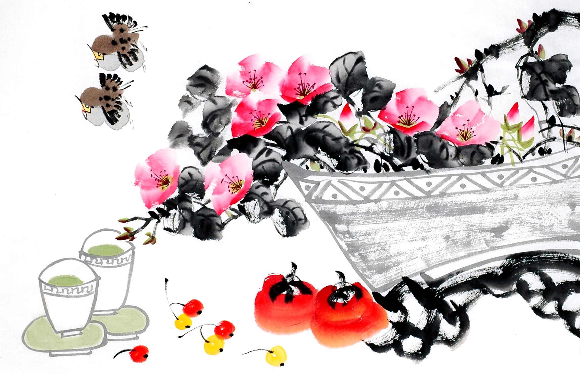 Chinese Flowers&Trees Painting - CNAG012801