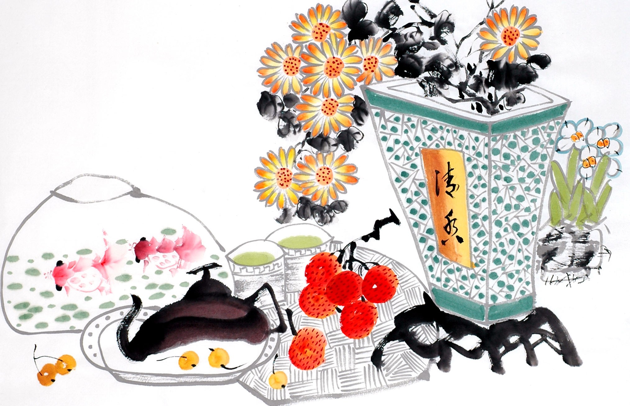 Chinese Flowers&Trees Painting - CNAG012806