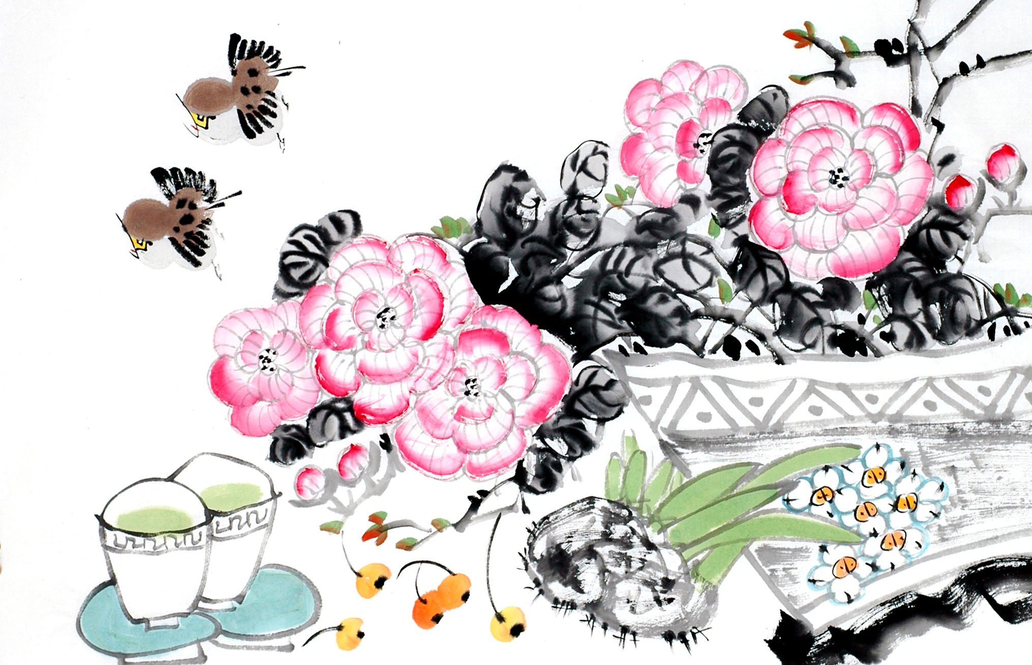 Chinese Flowers&Trees Painting - CNAG012807
