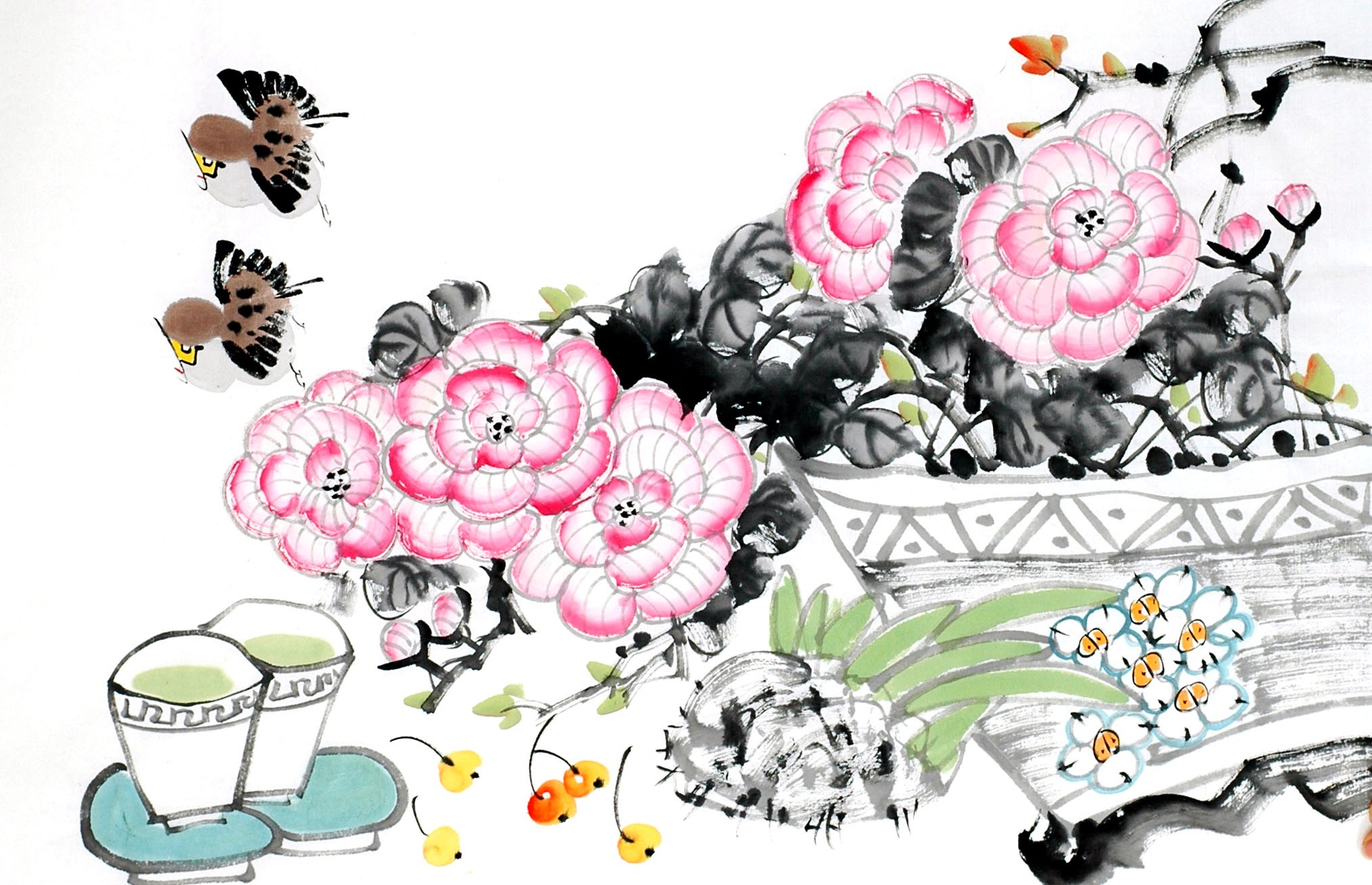 Chinese Flowers&Trees Painting - CNAG012809