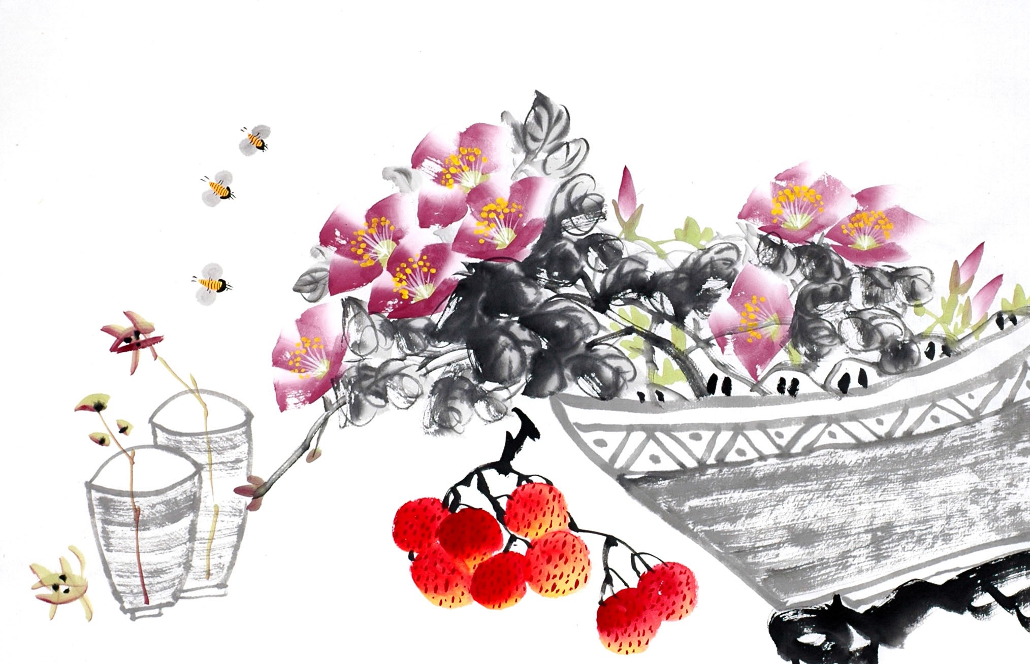 Chinese Flowers&Trees Painting - CNAG012812