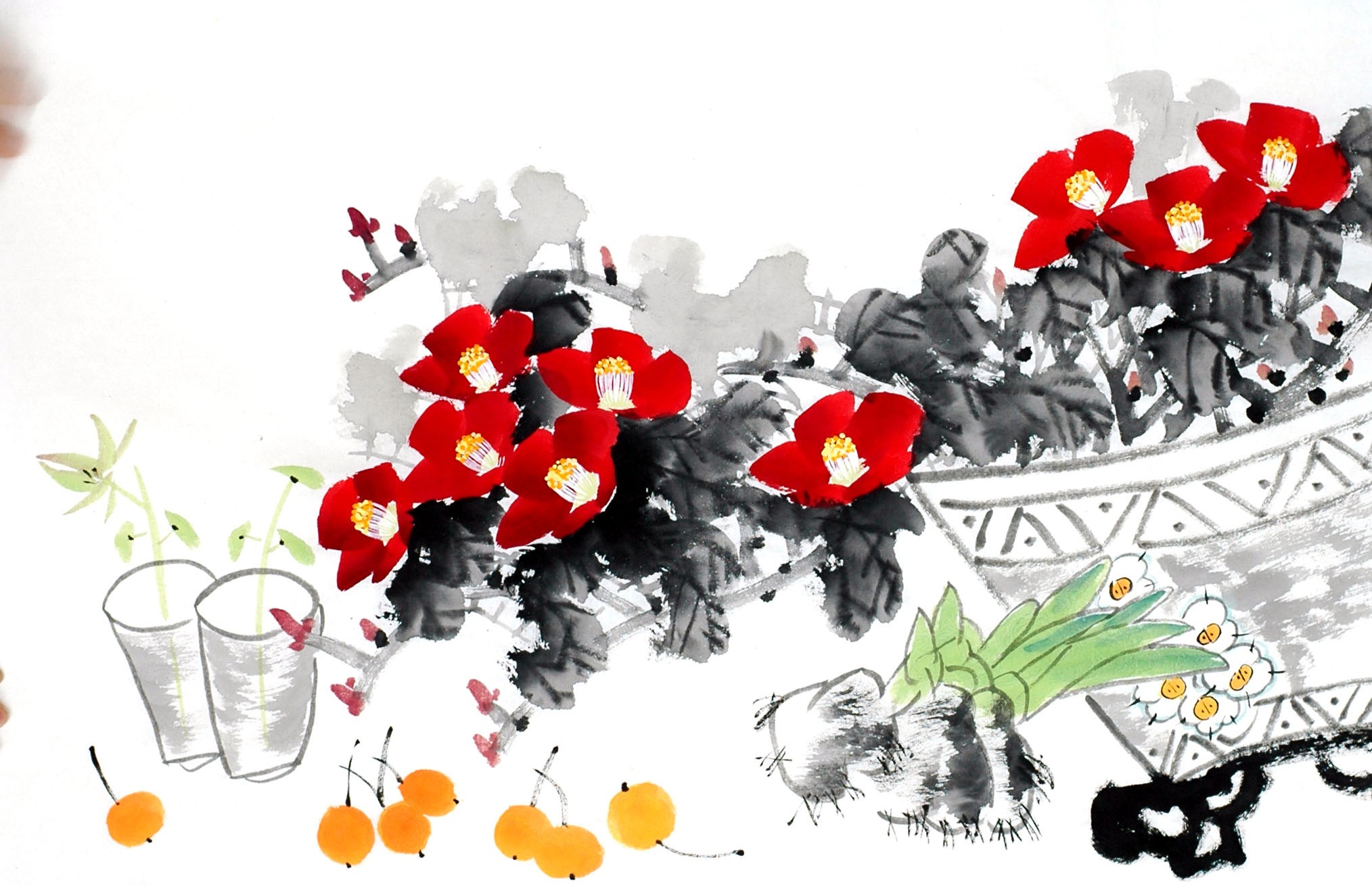 Chinese Flowers&Trees Painting - CNAG012813