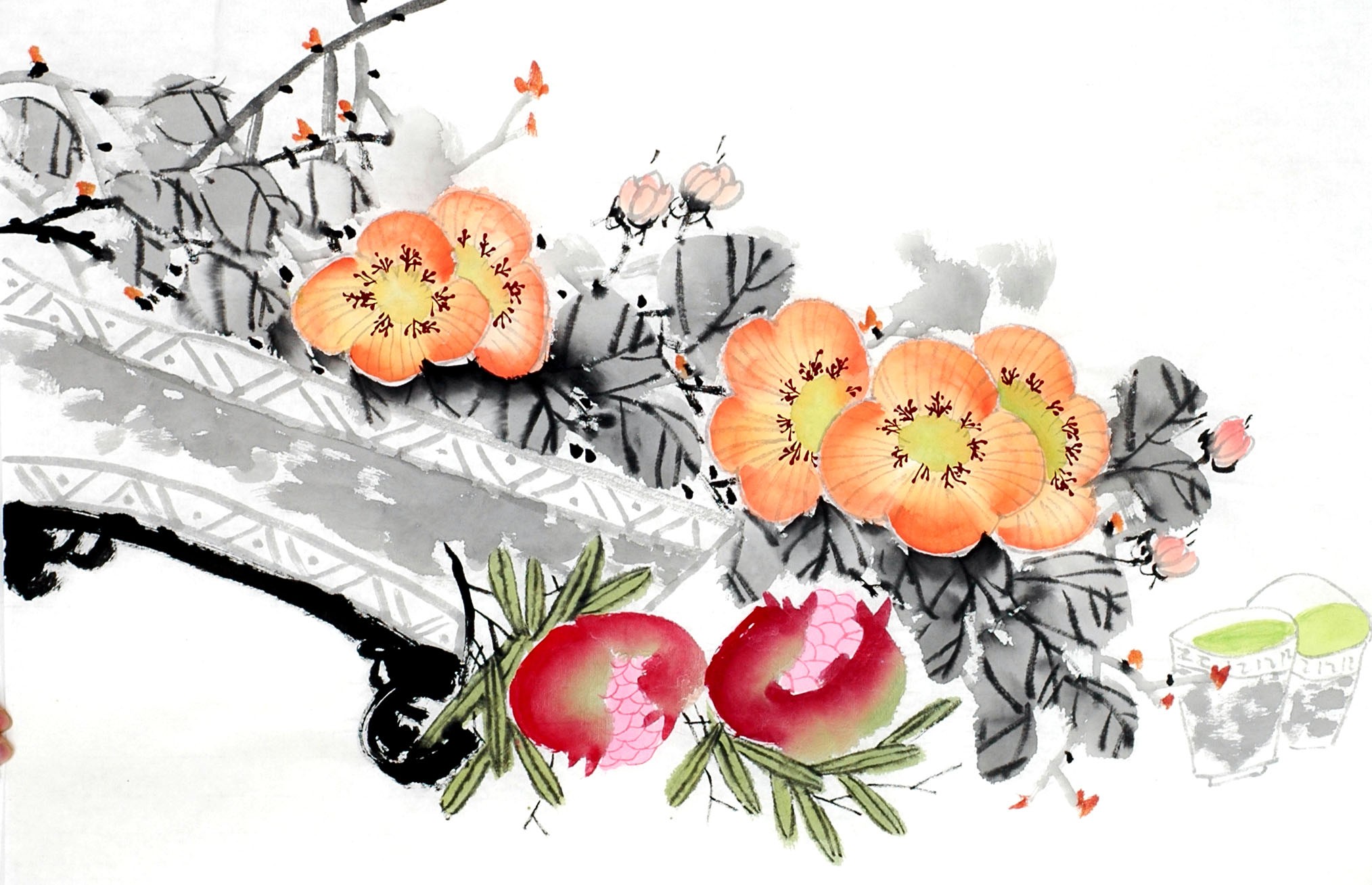 Chinese Flowers&Trees Painting - CNAG012814