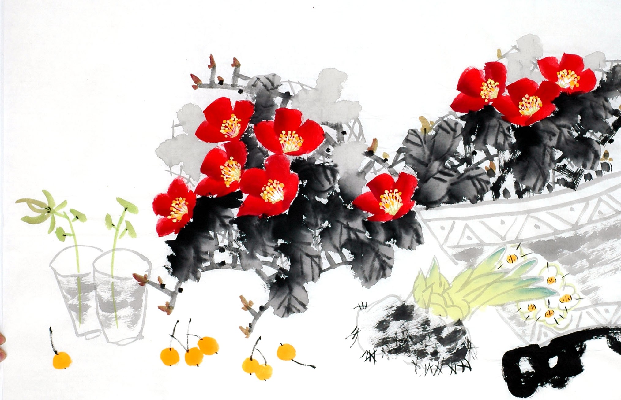 Chinese Flowers&Trees Painting - CNAG012816
