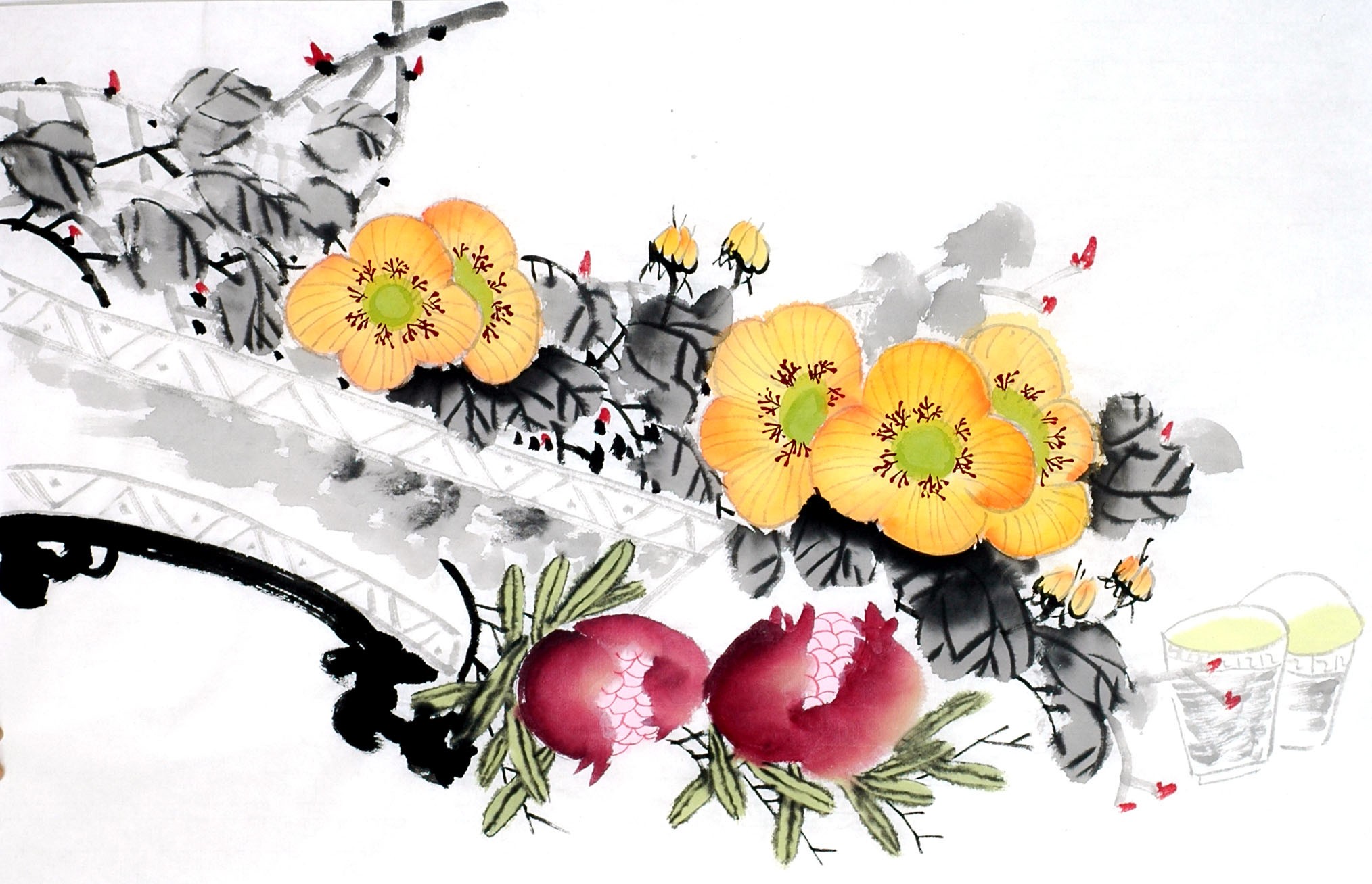 Chinese Flowers&Trees Painting - CNAG012817