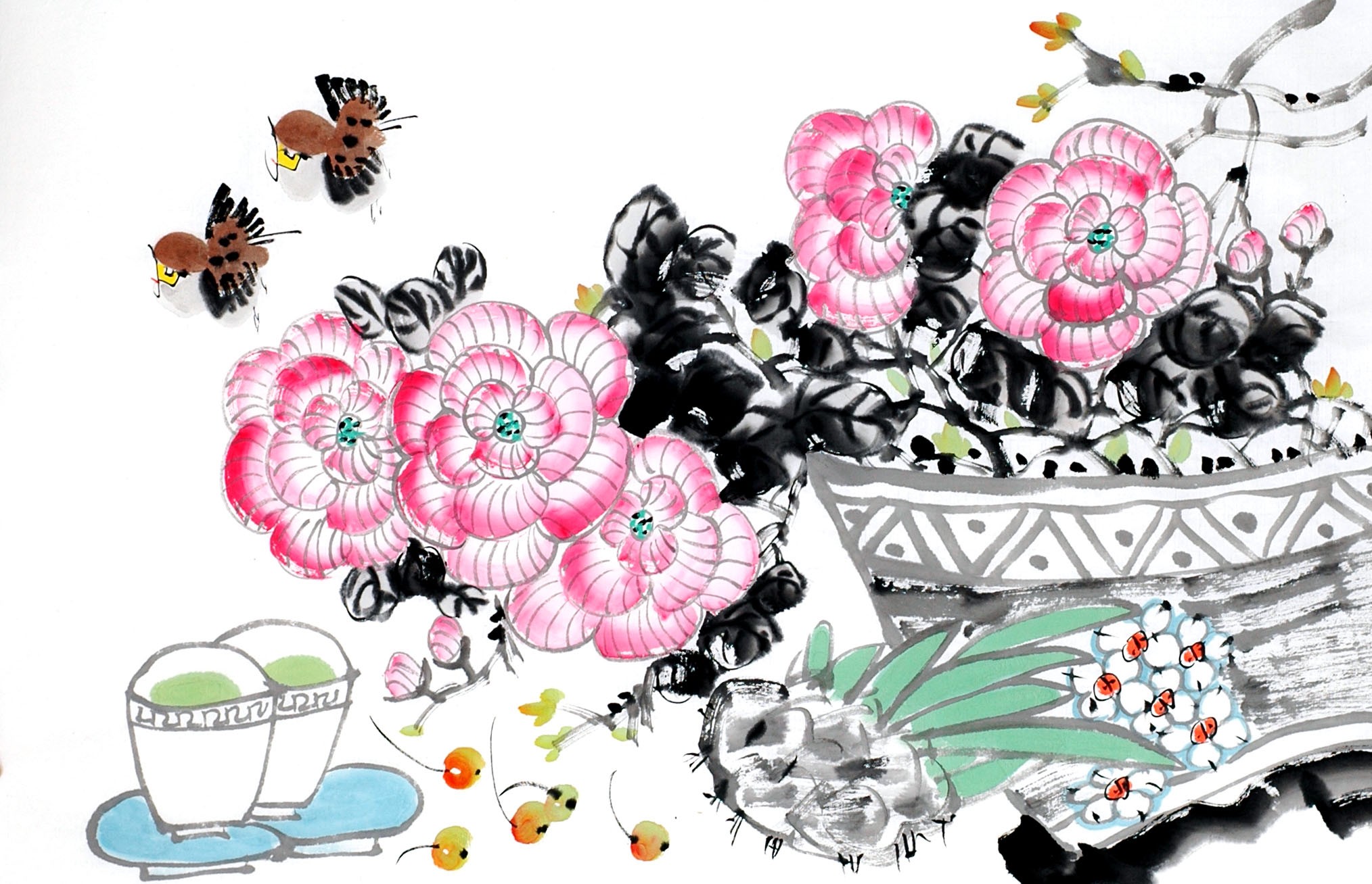 Chinese Flowers&Trees Painting - CNAG012818