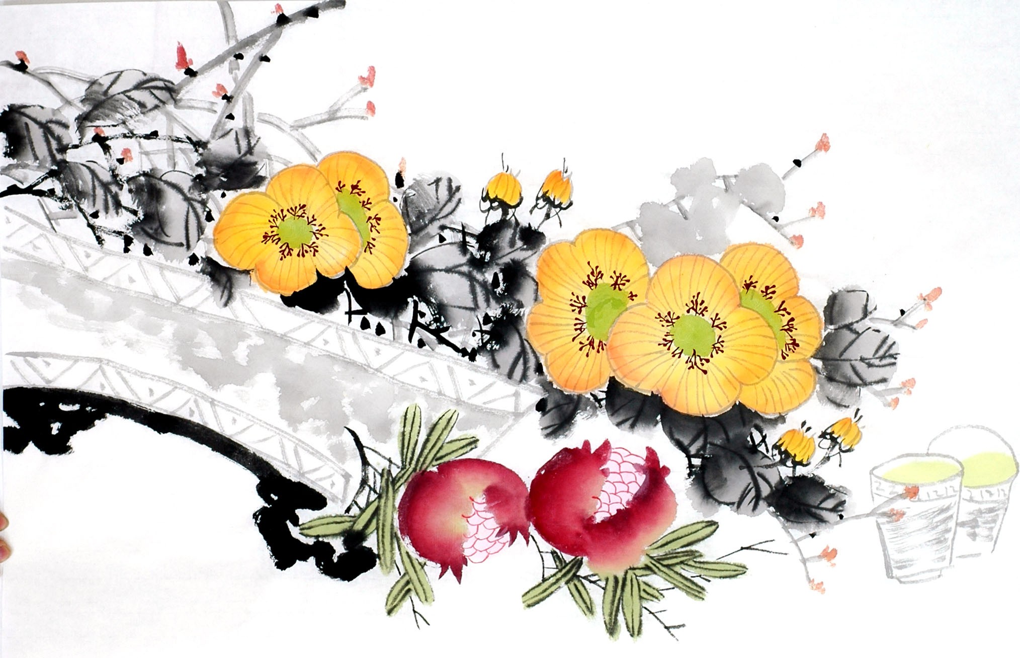 Chinese Flowers&Trees Painting - CNAG012820
