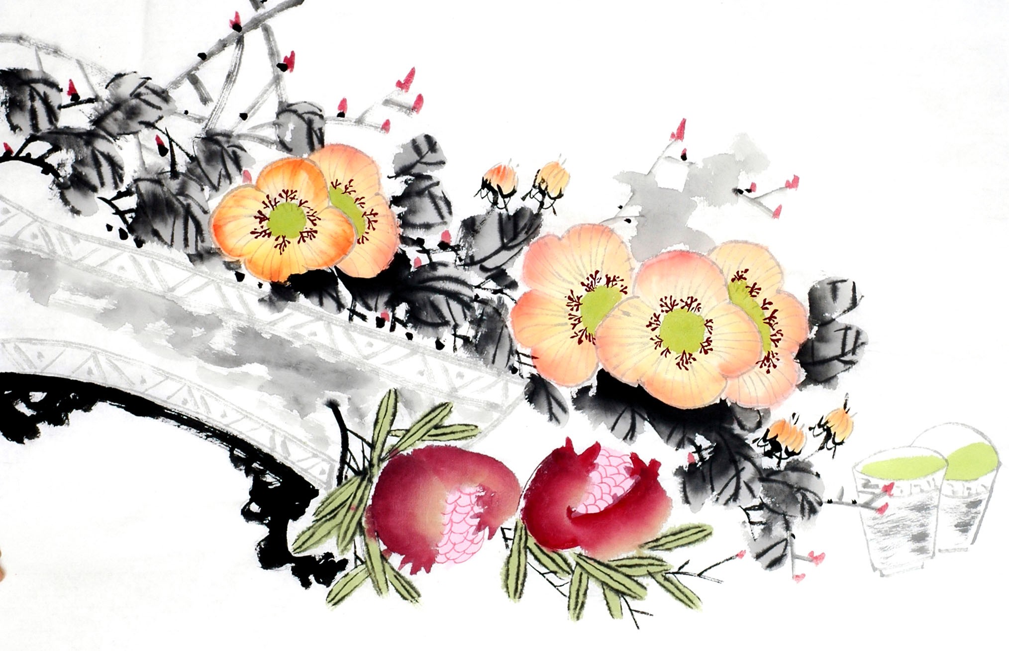 Chinese Flowers&Trees Painting - CNAG012822