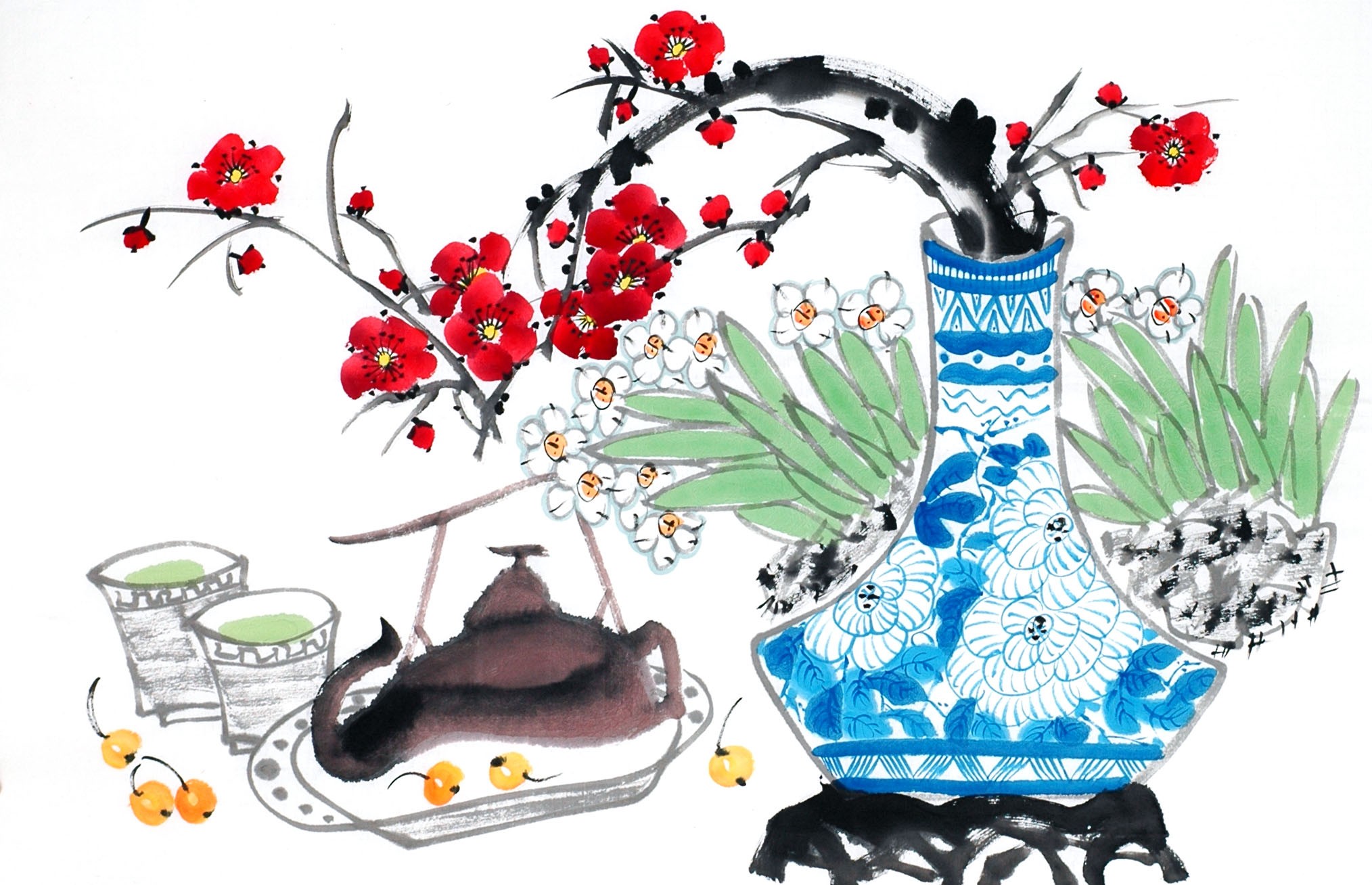 Chinese Flowers&Trees Painting - CNAG012824