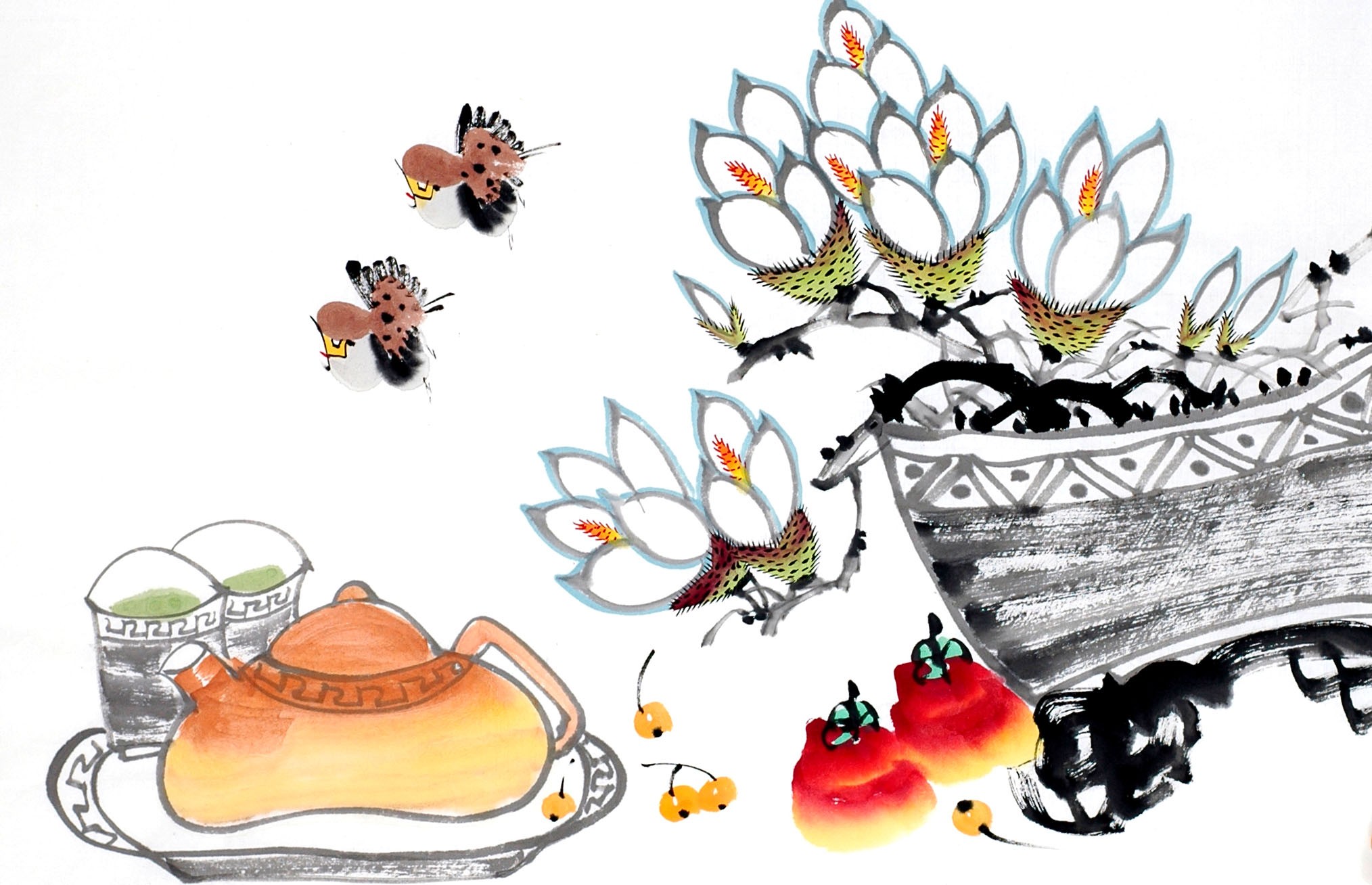 Chinese Flowers&Trees Painting - CNAG012826