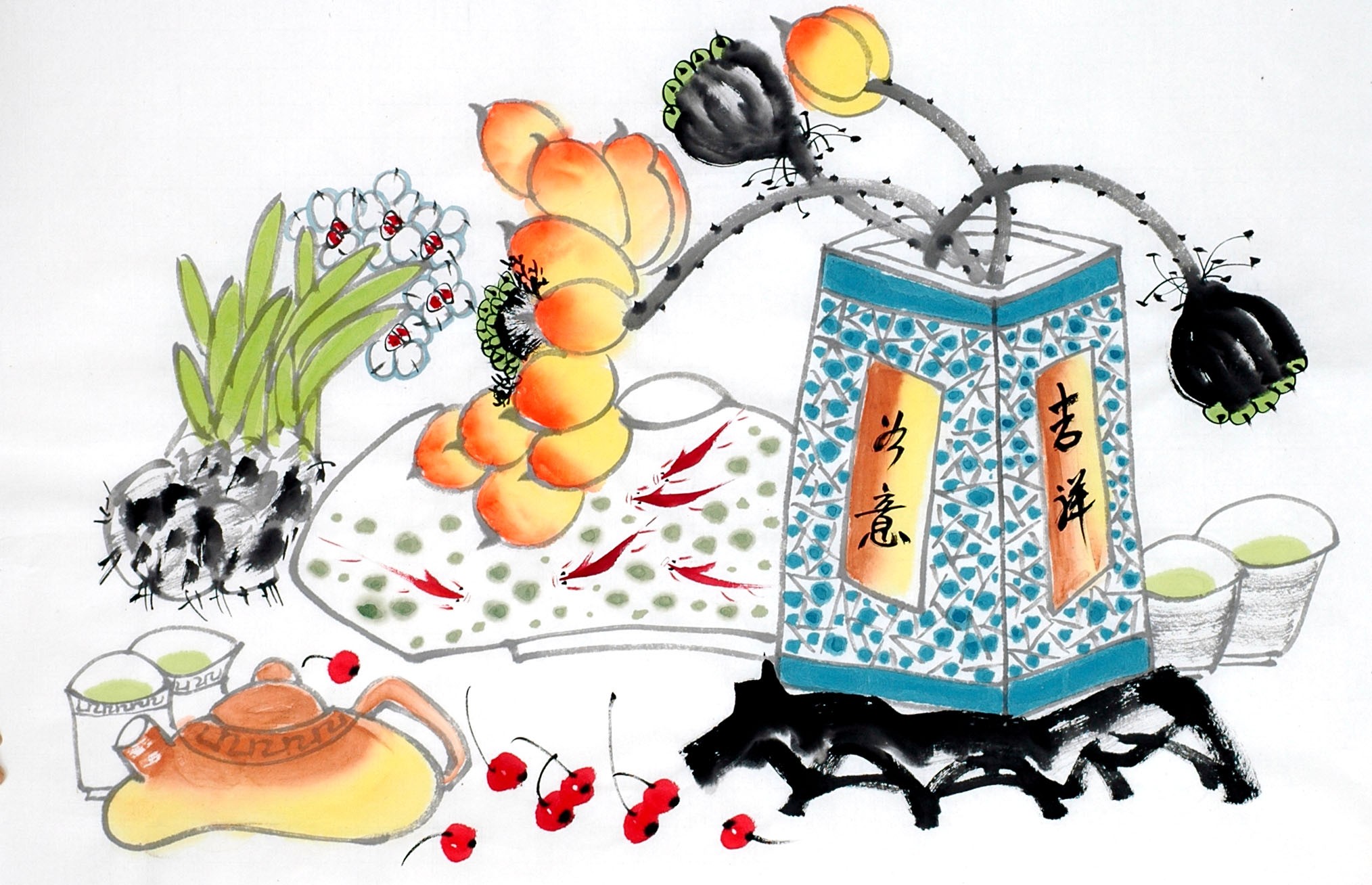 Chinese Flowers&Trees Painting - CNAG012827
