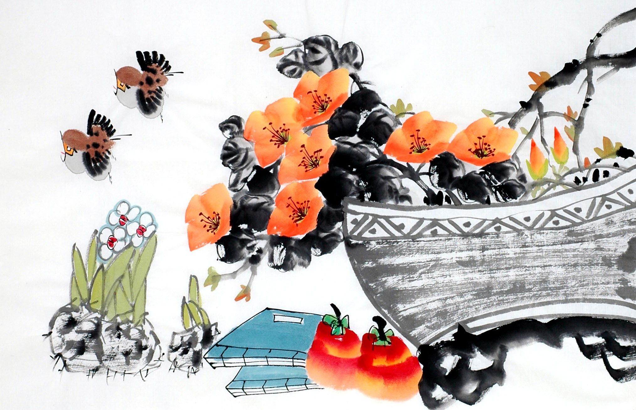 Chinese Flowers&Trees Painting - CNAG012831