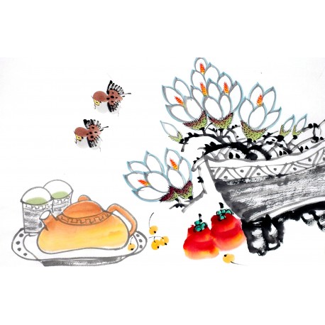 Chinese Flowers&Trees Painting - CNAG012836