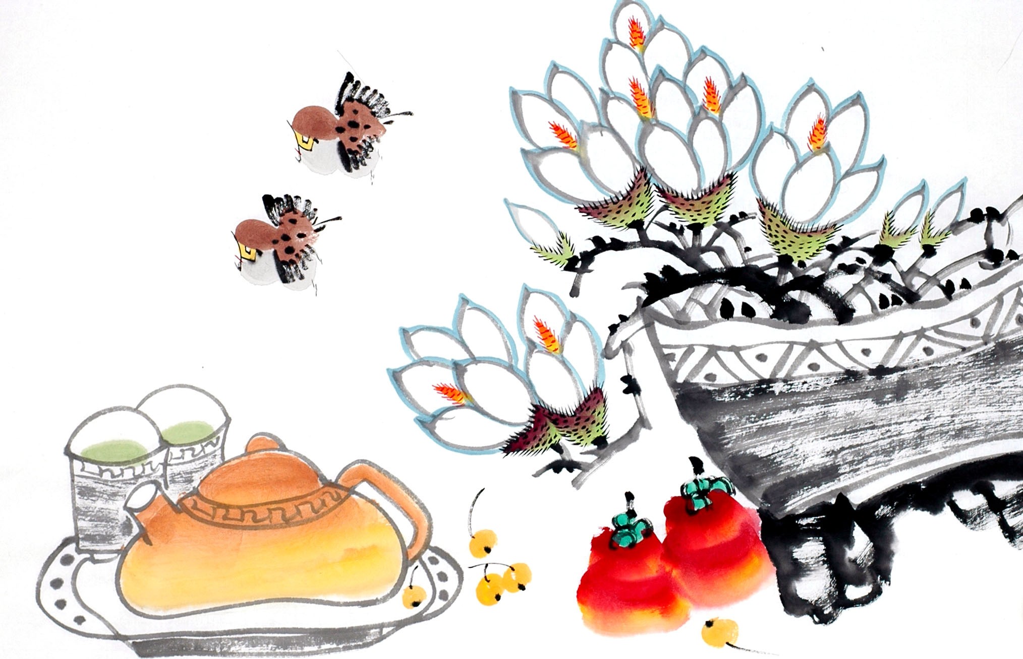 Chinese Flowers&Trees Painting - CNAG012836