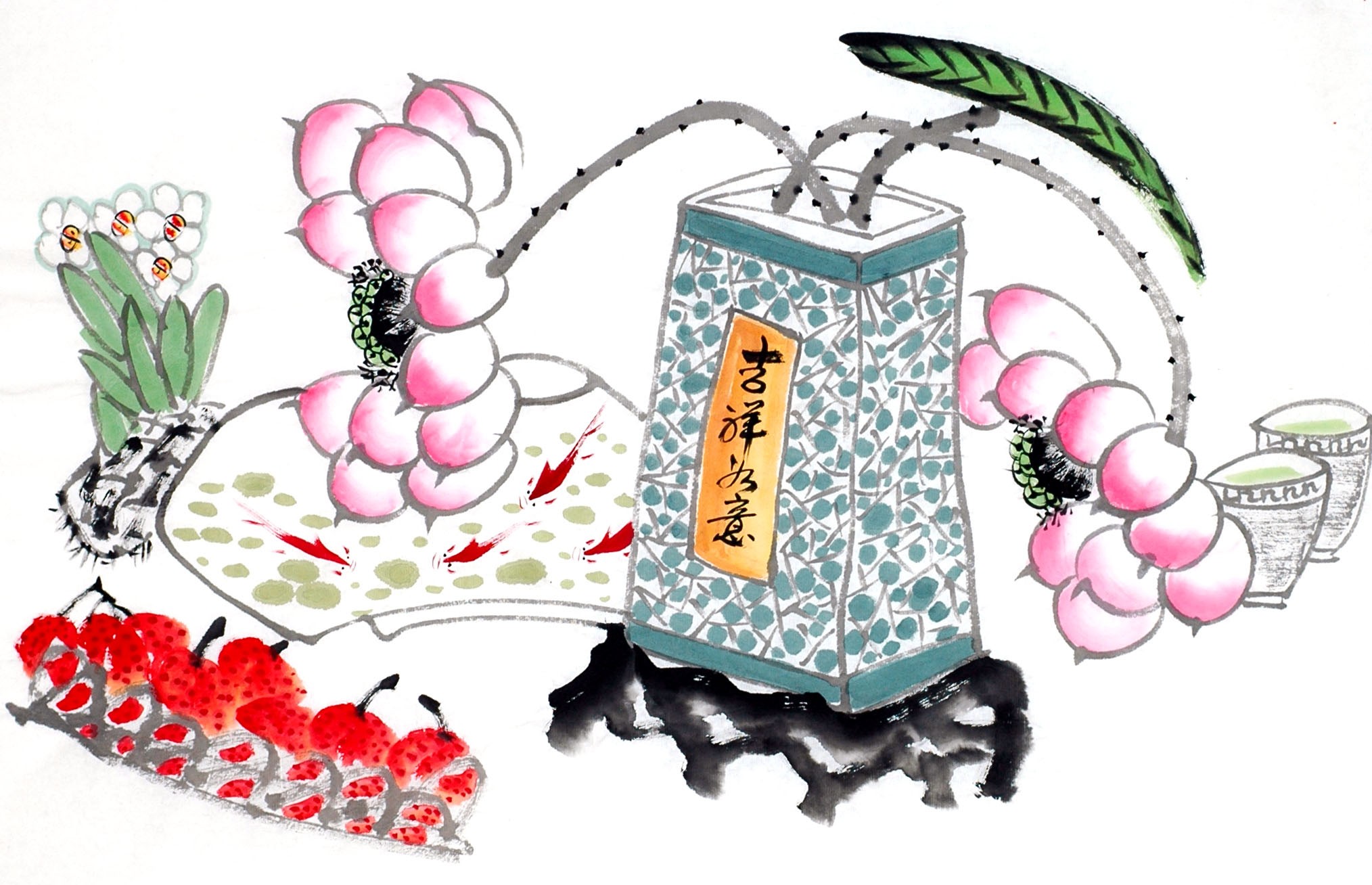Chinese Flowers&Trees Painting - CNAG012841