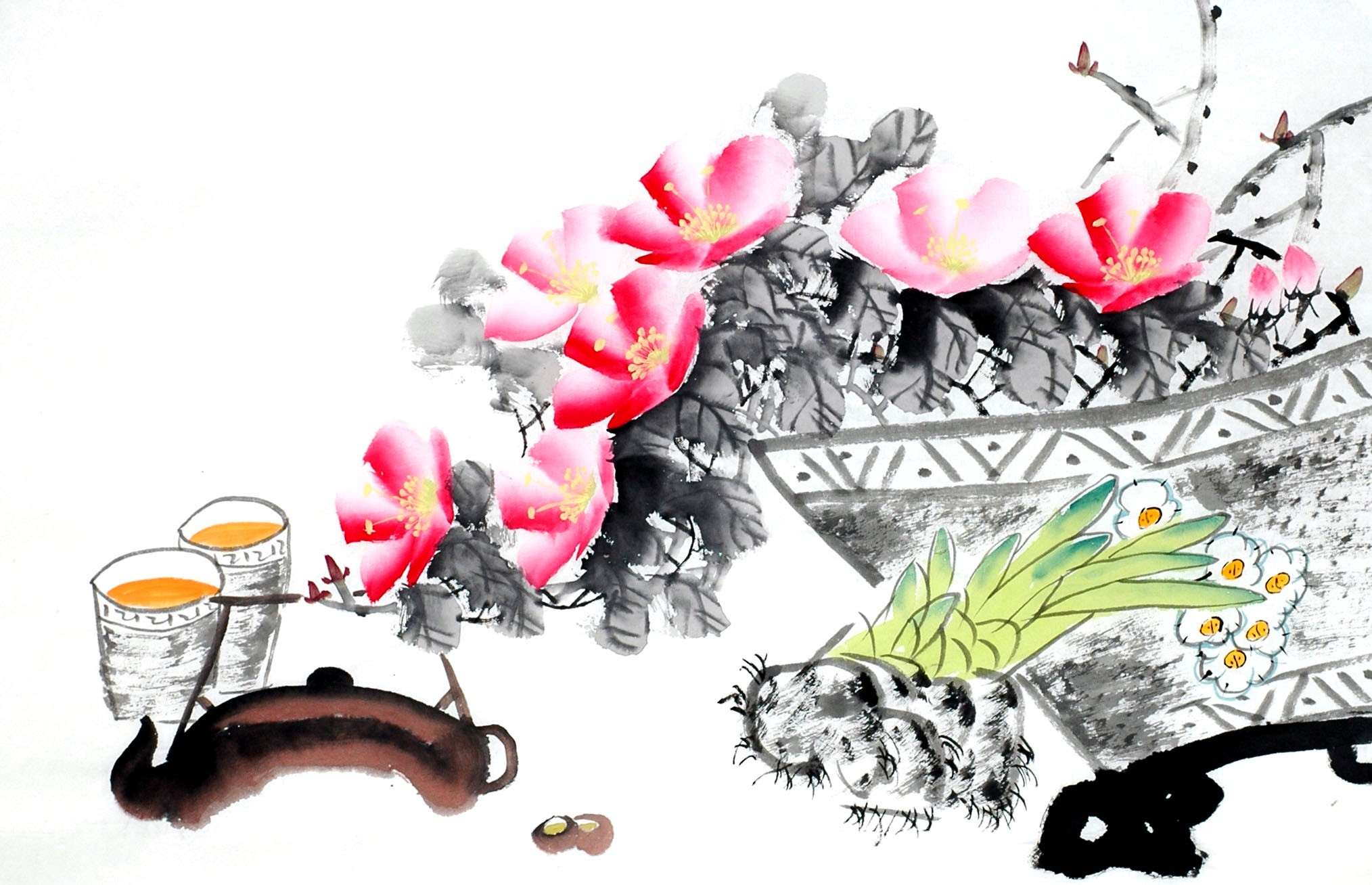 Chinese Flowers&Trees Painting - CNAG012843