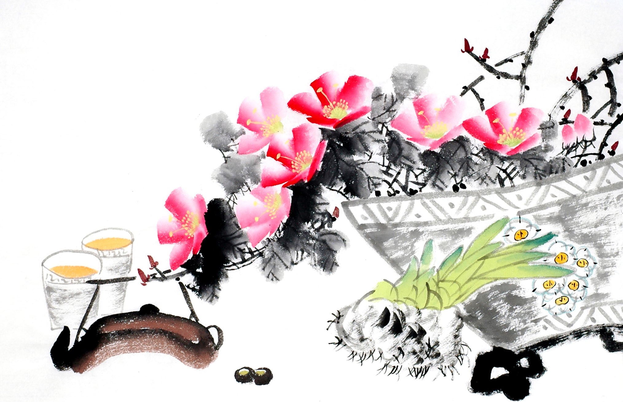 Chinese Flowers&Trees Painting - CNAG012844