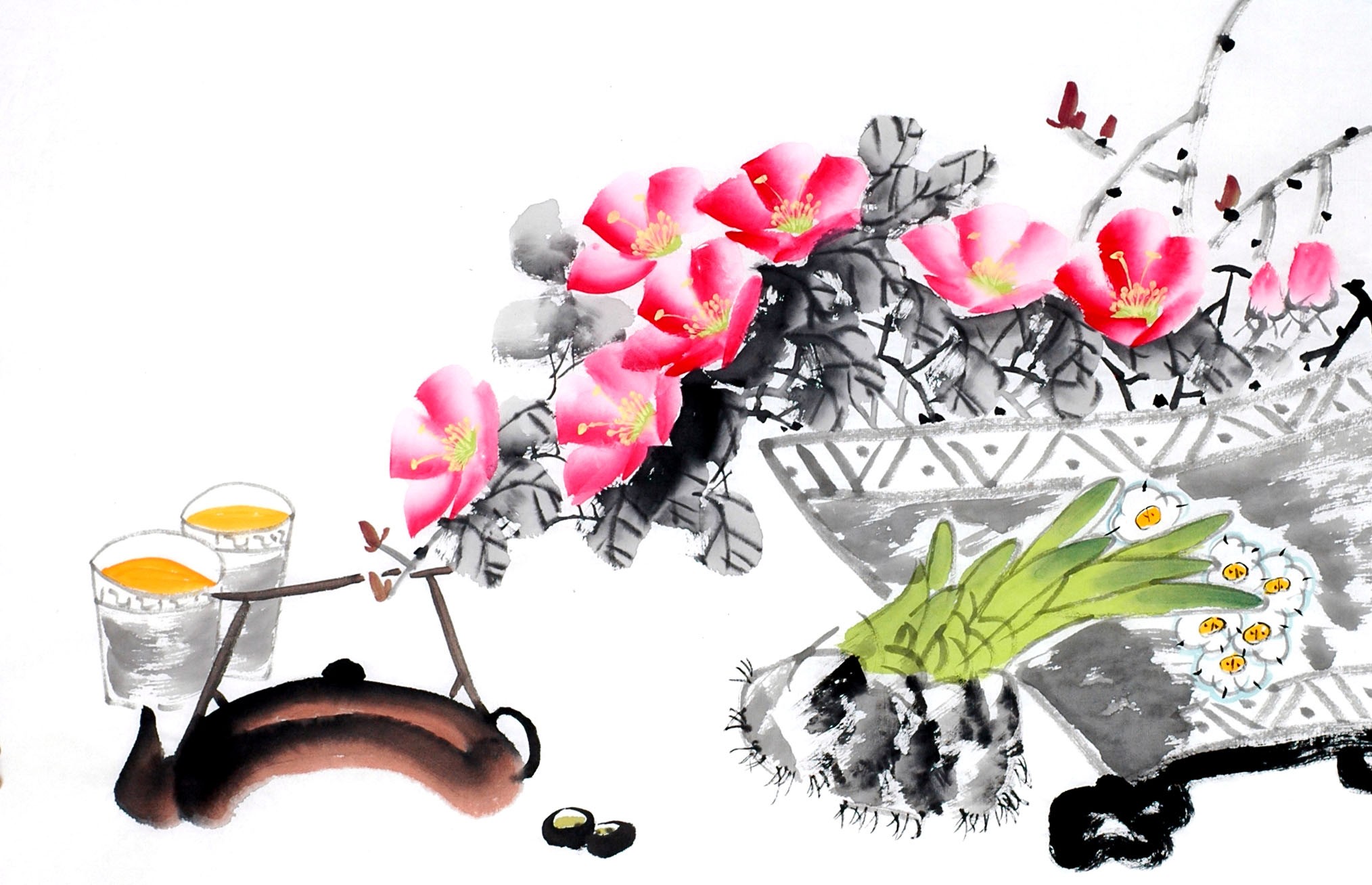 Chinese Flowers&Trees Painting - CNAG012845