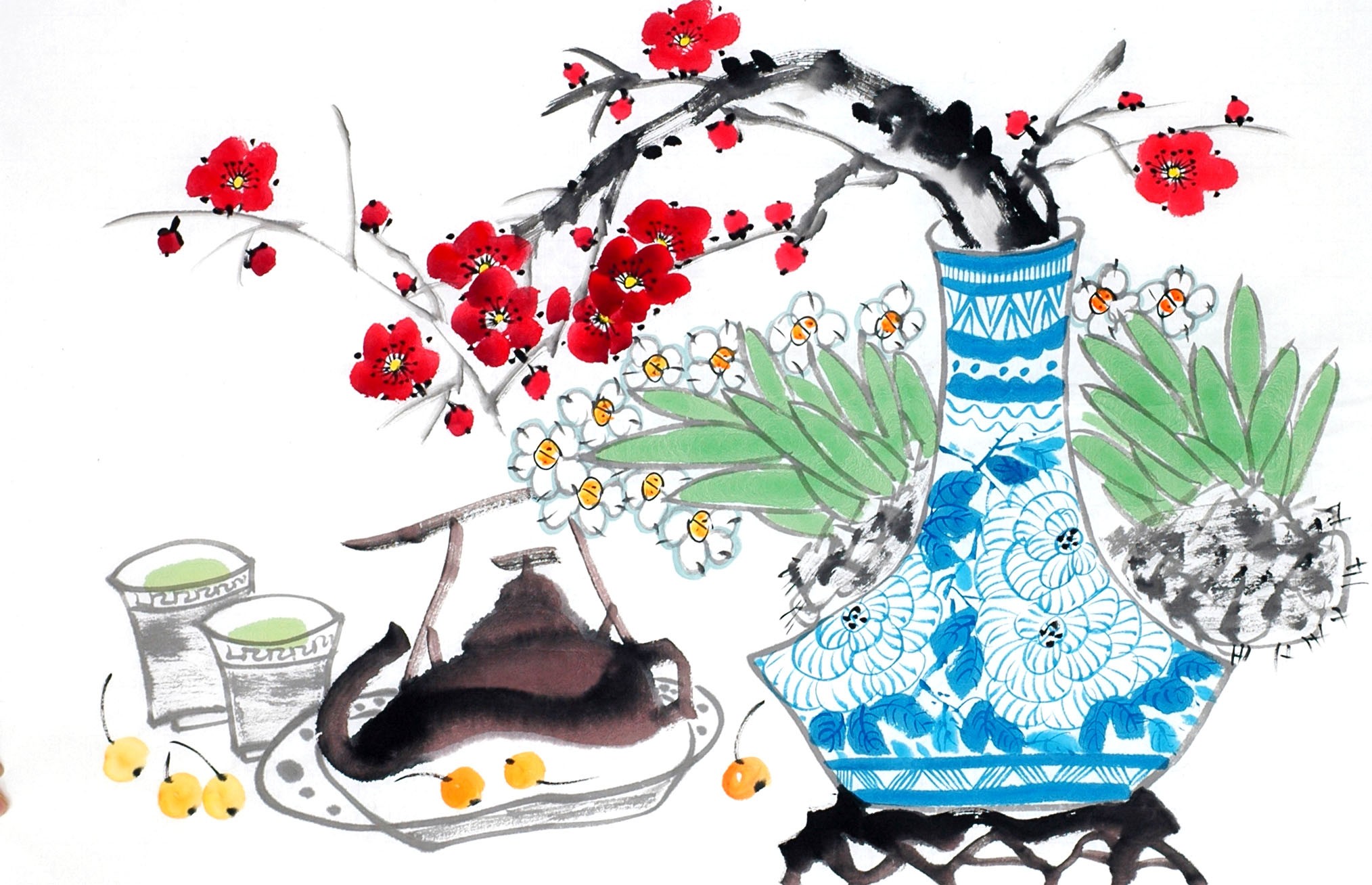 Chinese Flowers&Trees Painting - CNAG012846