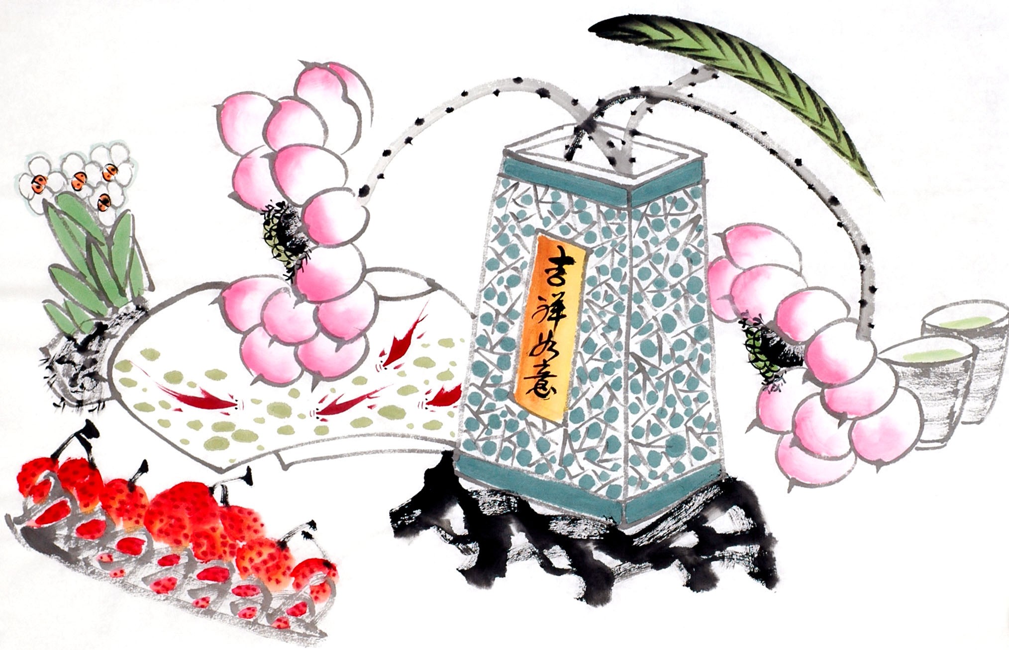 Chinese Flowers&Trees Painting - CNAG012849