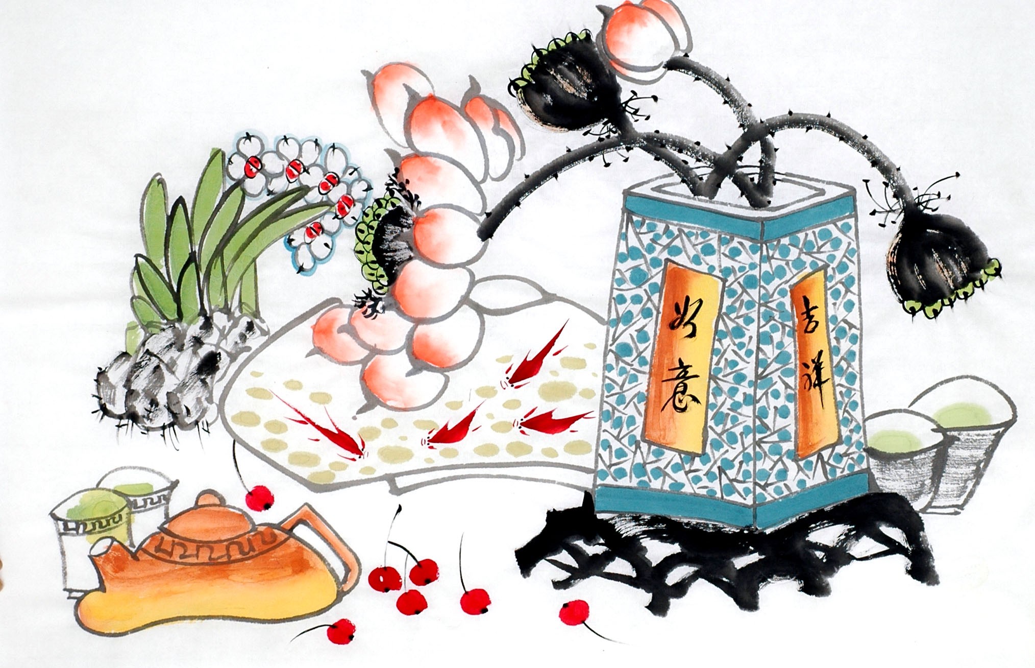 Chinese Flowers&Trees Painting - CNAG012850