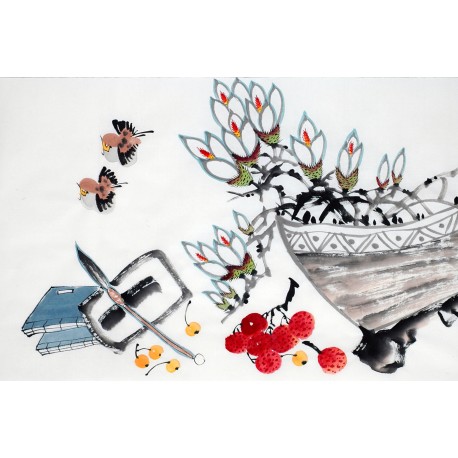 Chinese Flowers&Trees Painting - CNAG012852