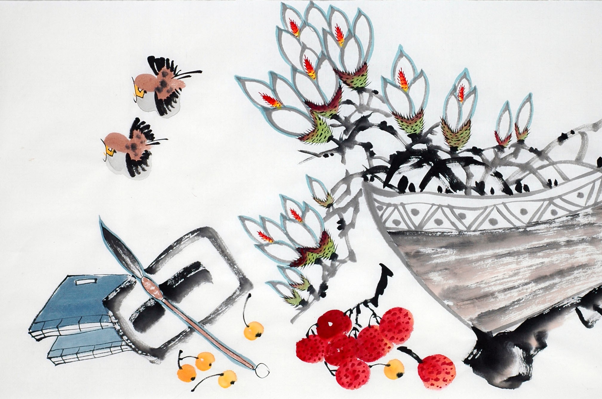 Chinese Flowers&Trees Painting - CNAG012852