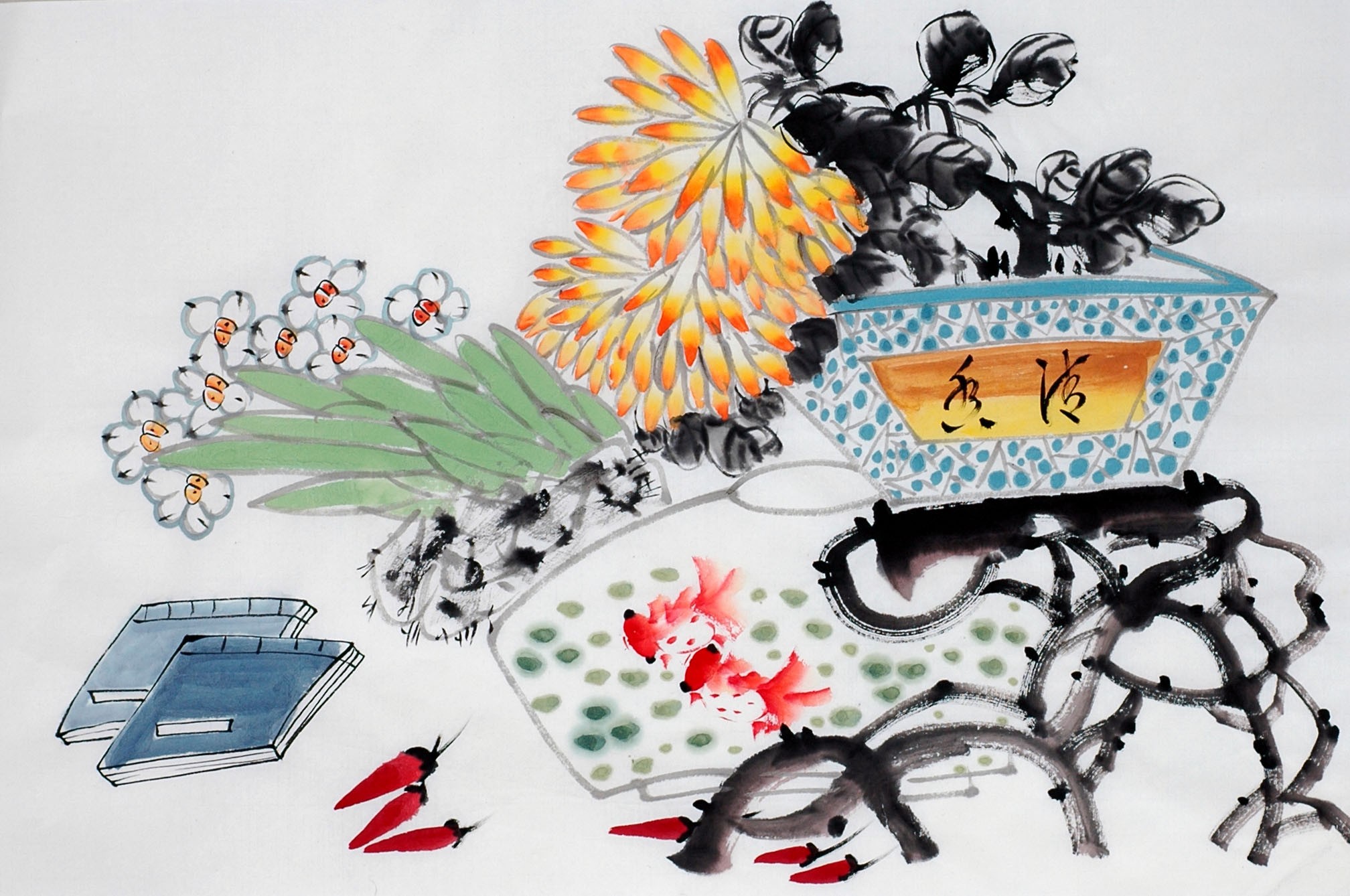 Chinese Flowers&Trees Painting - CNAG012859