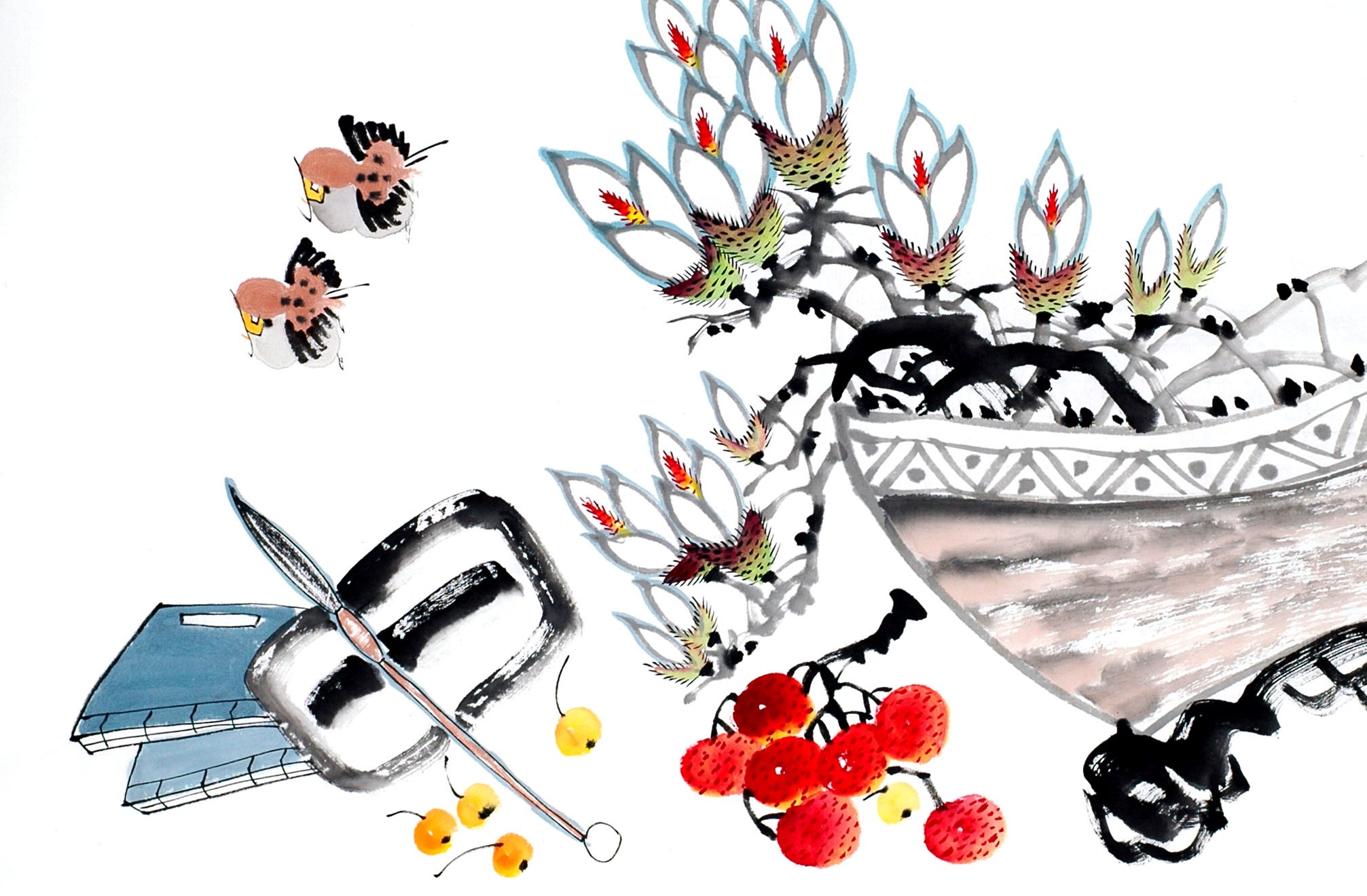 Chinese Flowers&Trees Painting - CNAG012862