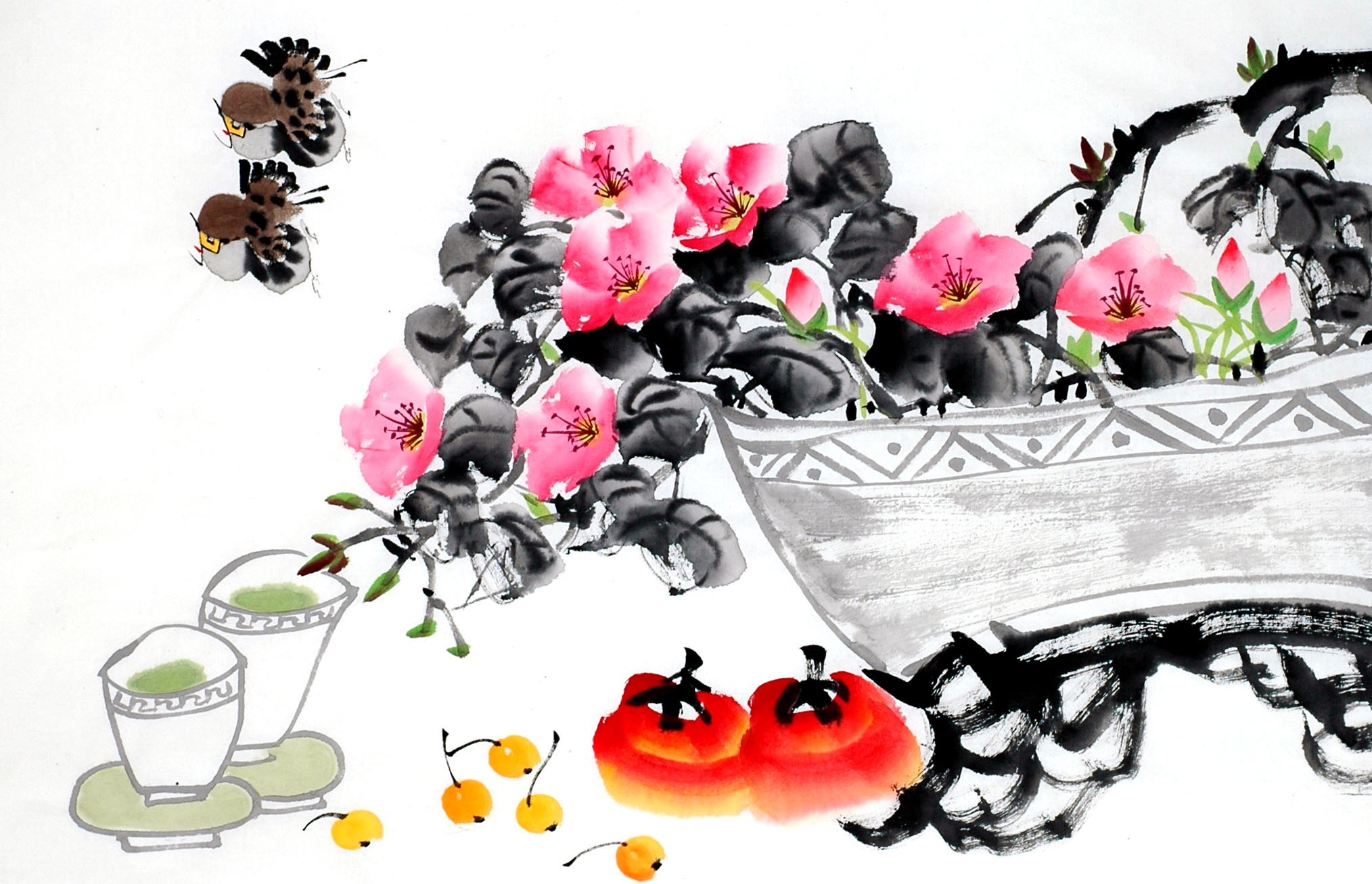 Chinese Flowers&Trees Painting - CNAG012865