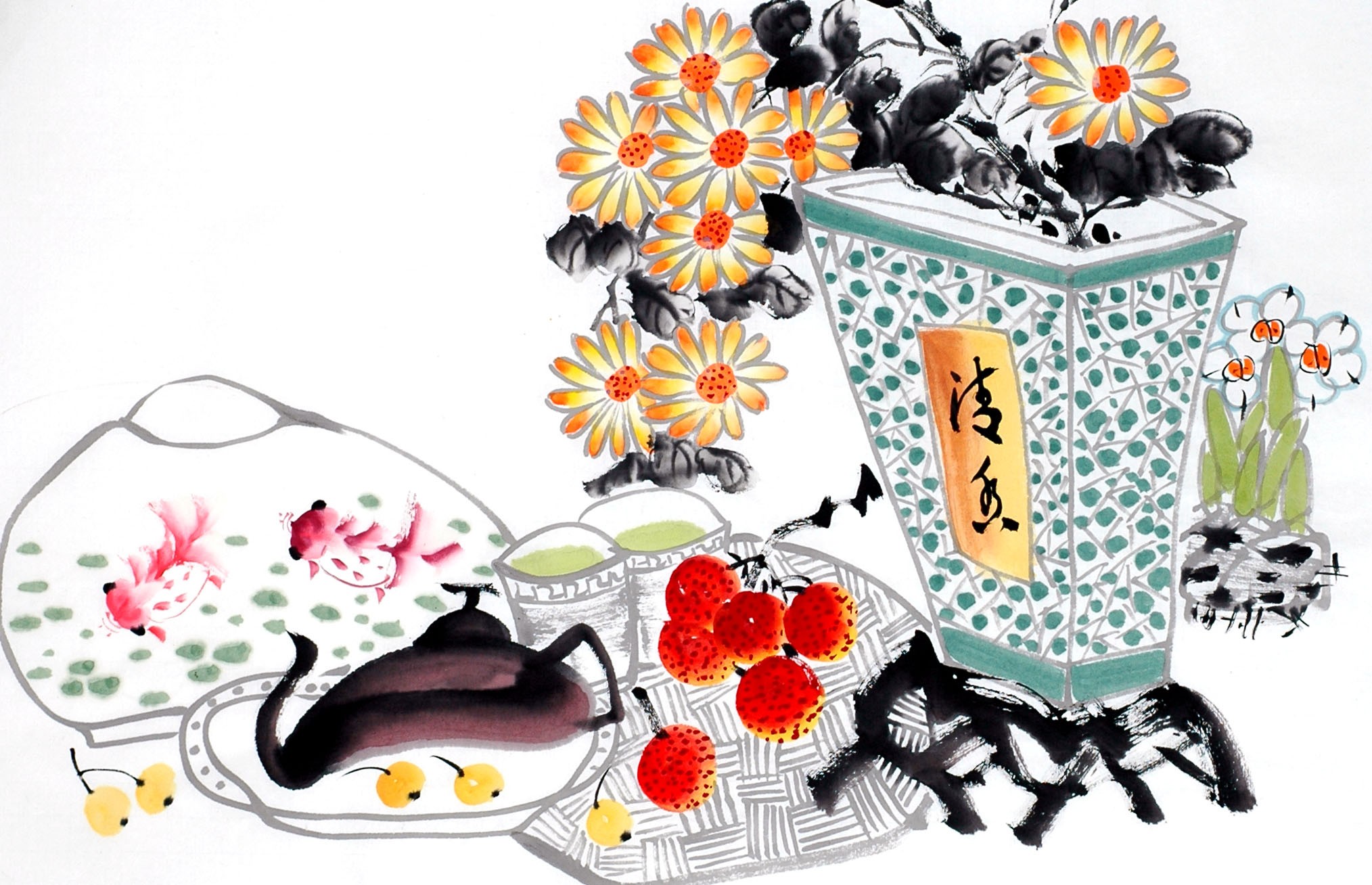 Chinese Flowers&Trees Painting - CNAG012867