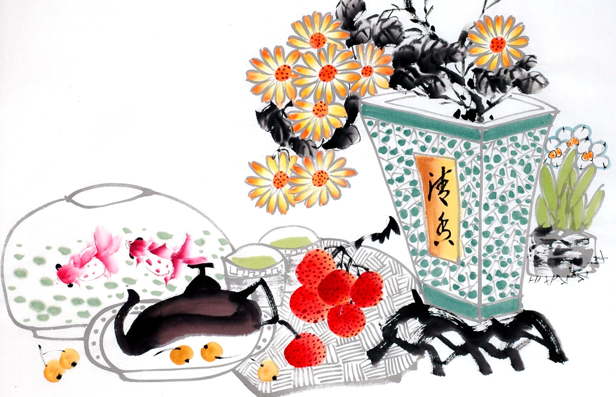 Chinese Flowers&Trees Painting - CNAG012868
