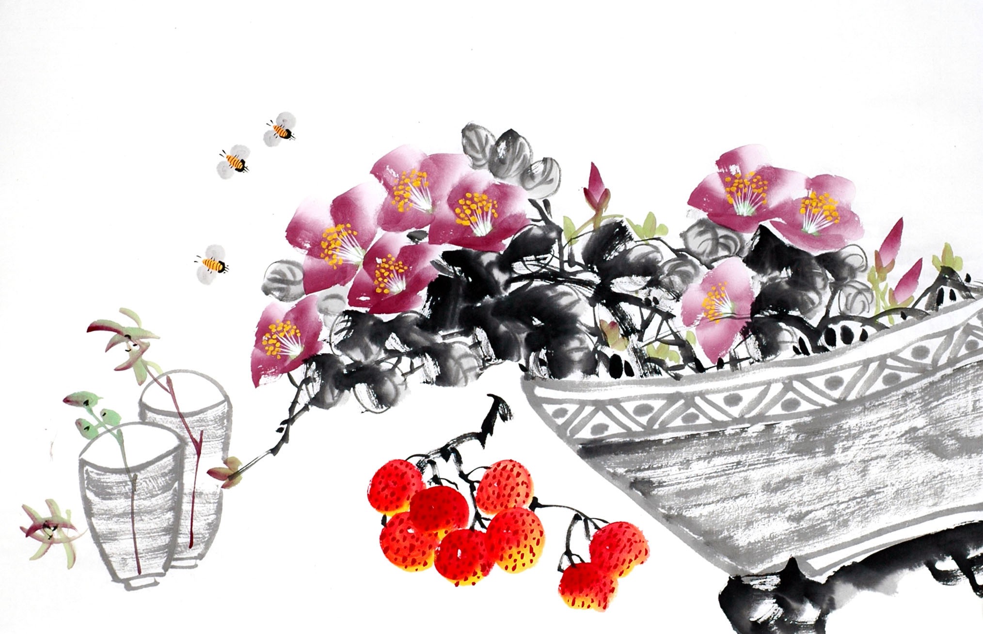 Chinese Flowers&Trees Painting - CNAG012873