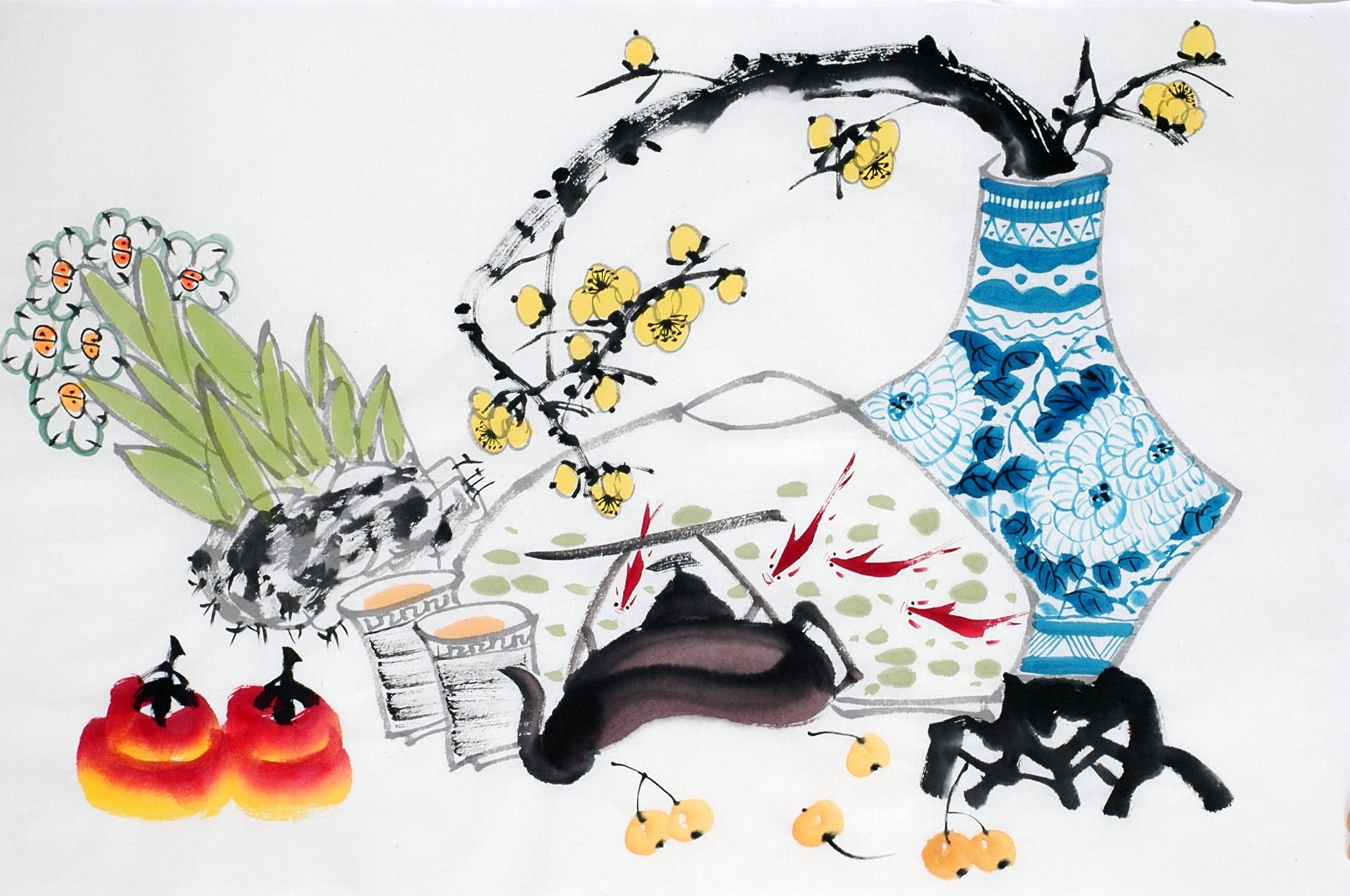 Chinese Flowers&Trees Painting - CNAG012874
