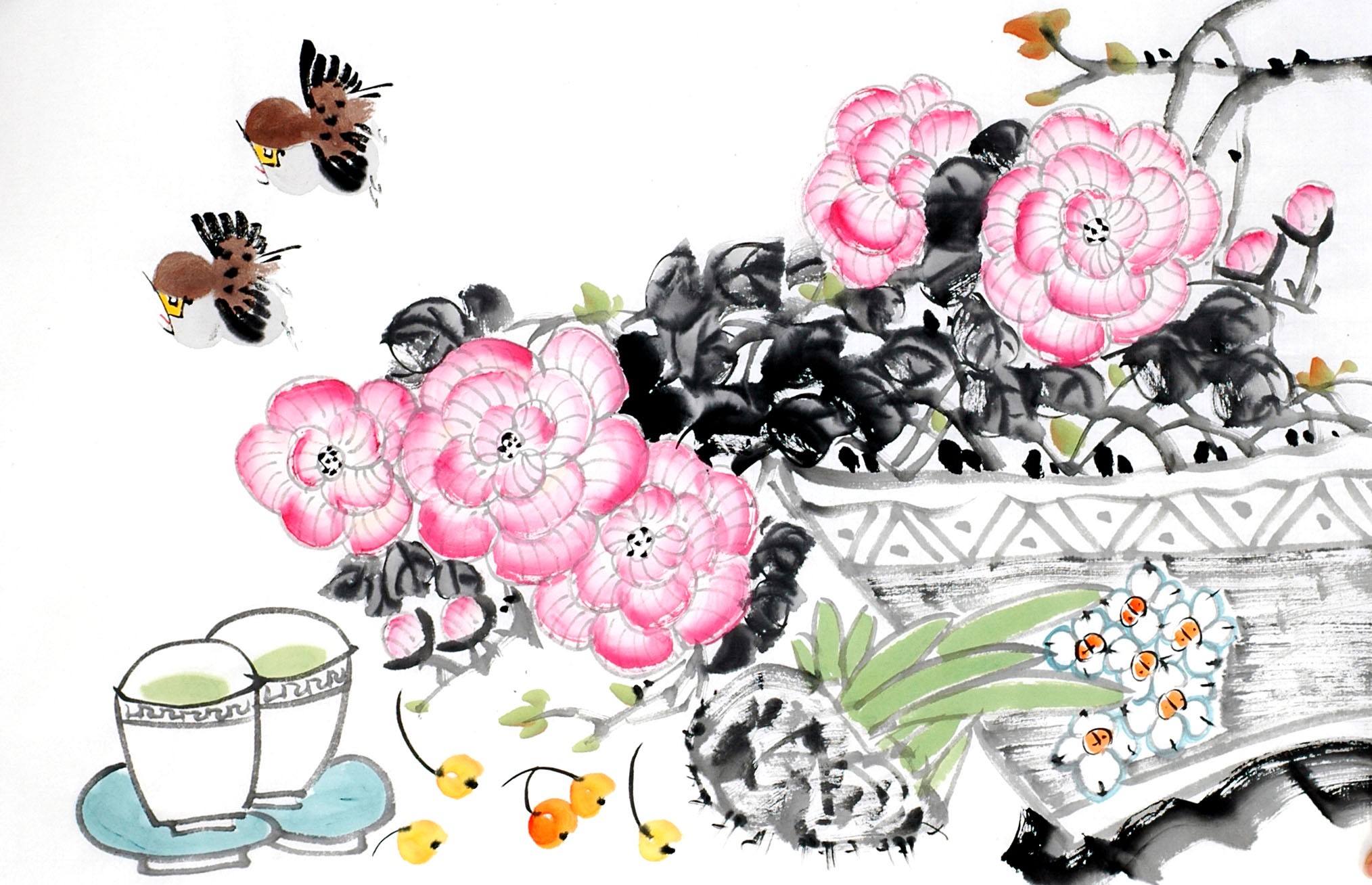Chinese Flowers&Trees Painting - CNAG012875
